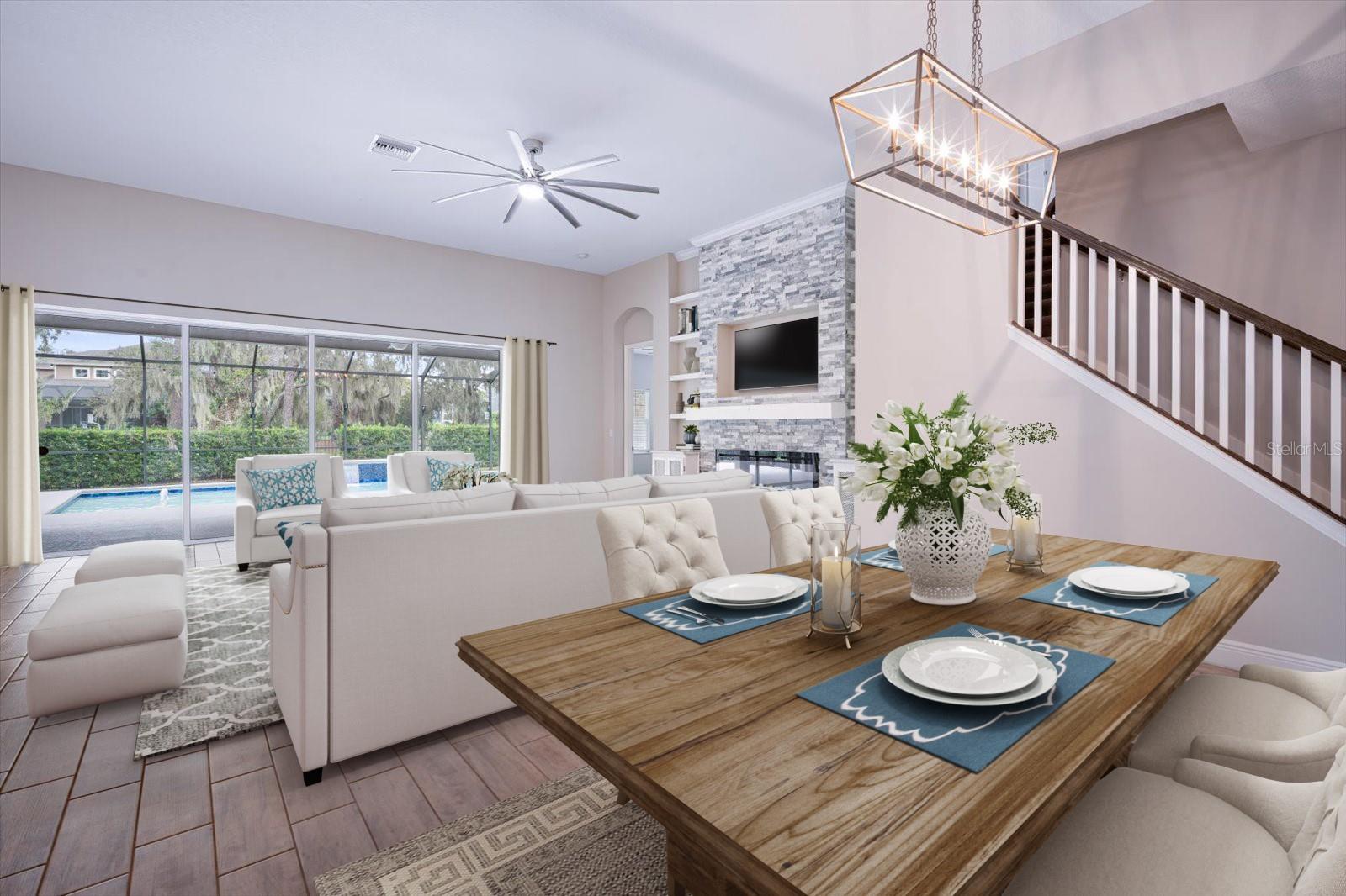 Staged Dining/Living Area