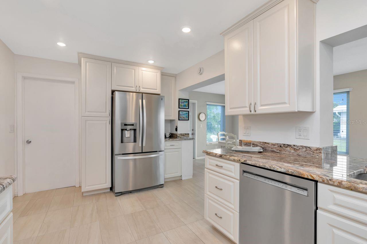 Kitchen with Stainless Steel French door refrigerator/freezer
