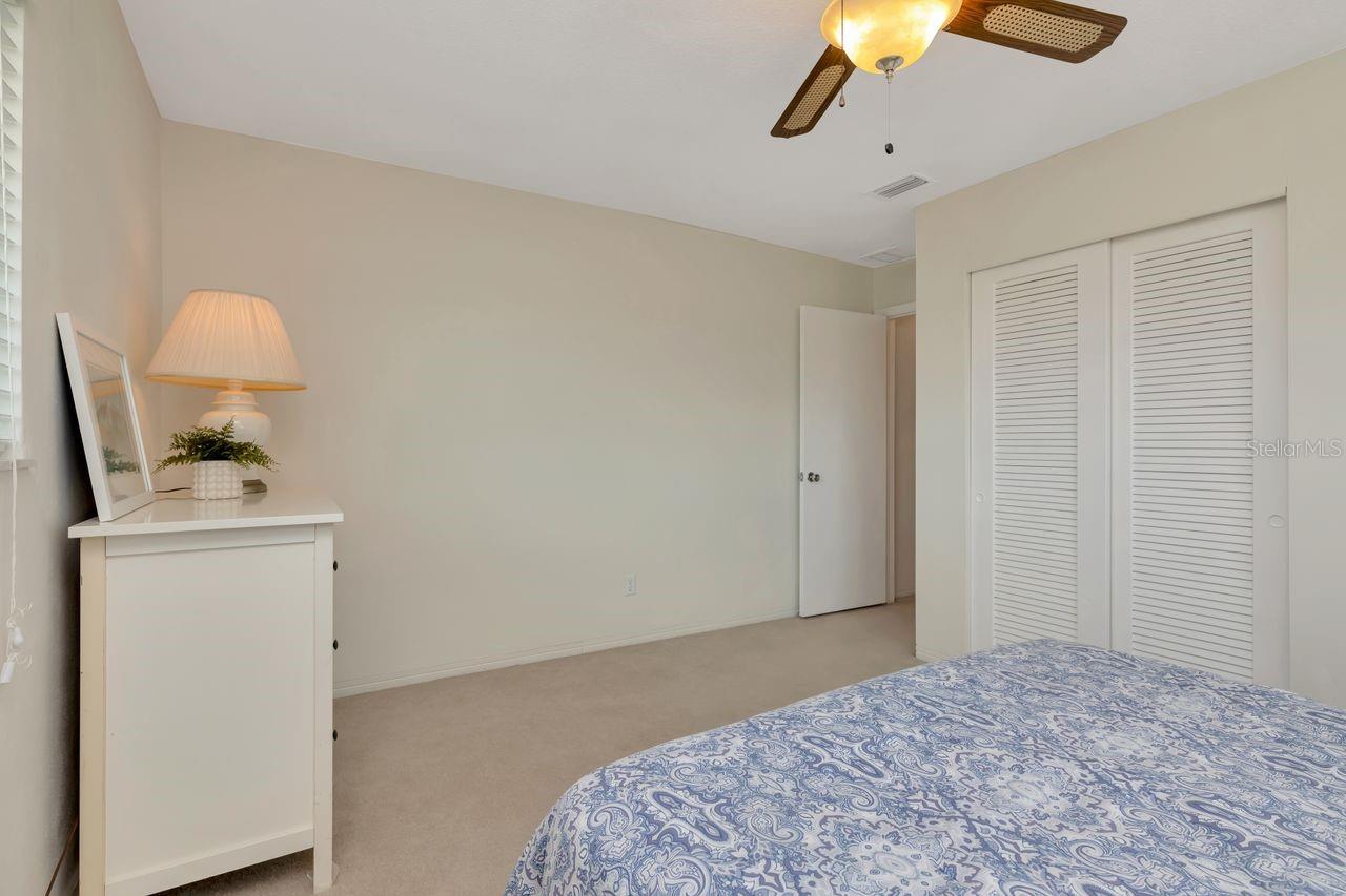 View from Guest Bedroom corner to doorway (room for another dresser)