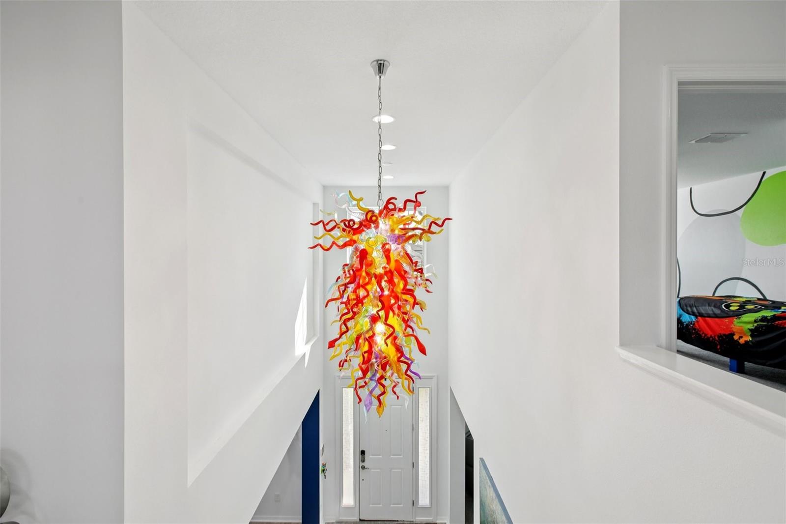 Foyer Custom Hand Blown Glass Chandelier