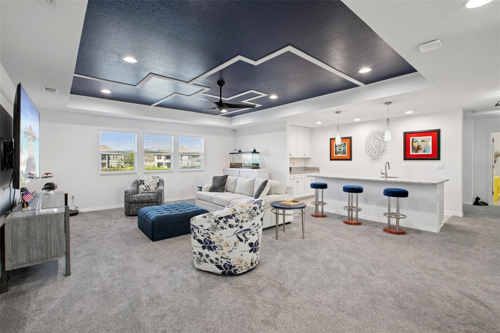 Bonus Loft Area with Bar with Wine Fridge