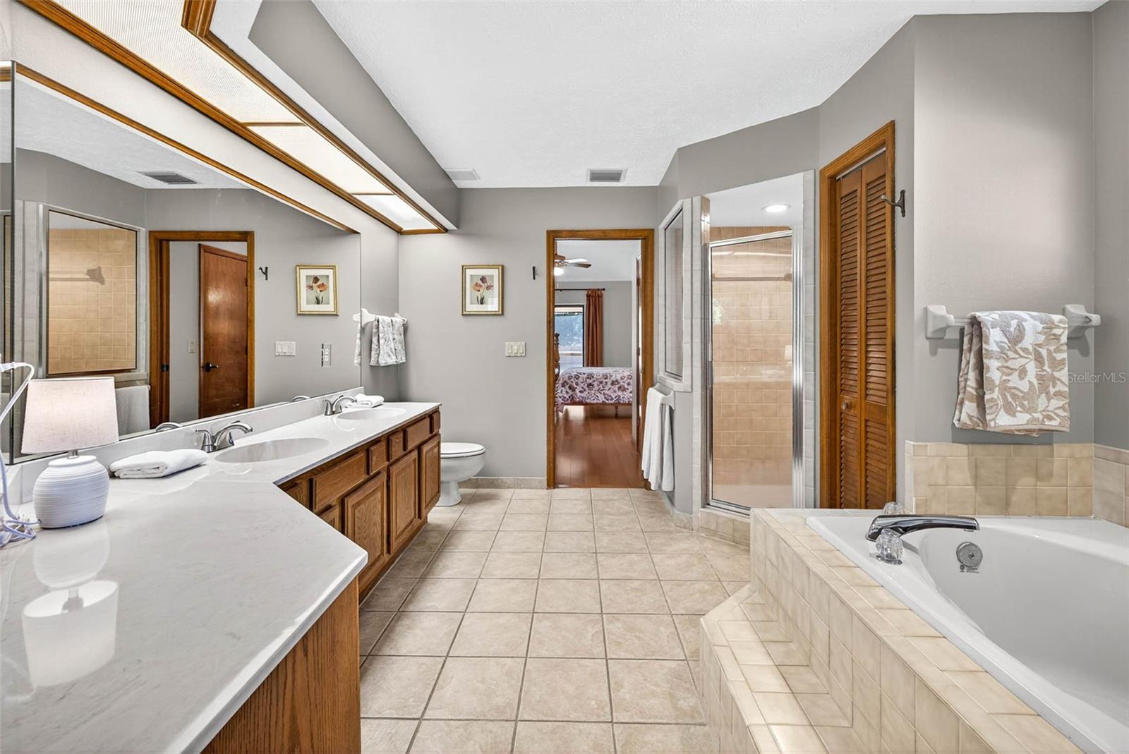 Jack-in-Jill Bathroom connecting Primary Bedroom to Bedroom 2