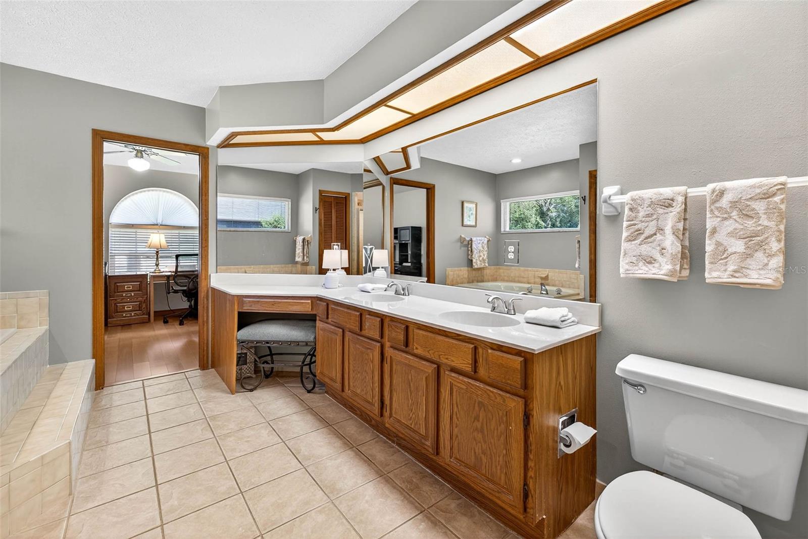 Jack-in-Jill Bathroom connecting Primary Bedroom to Bedroom 2
