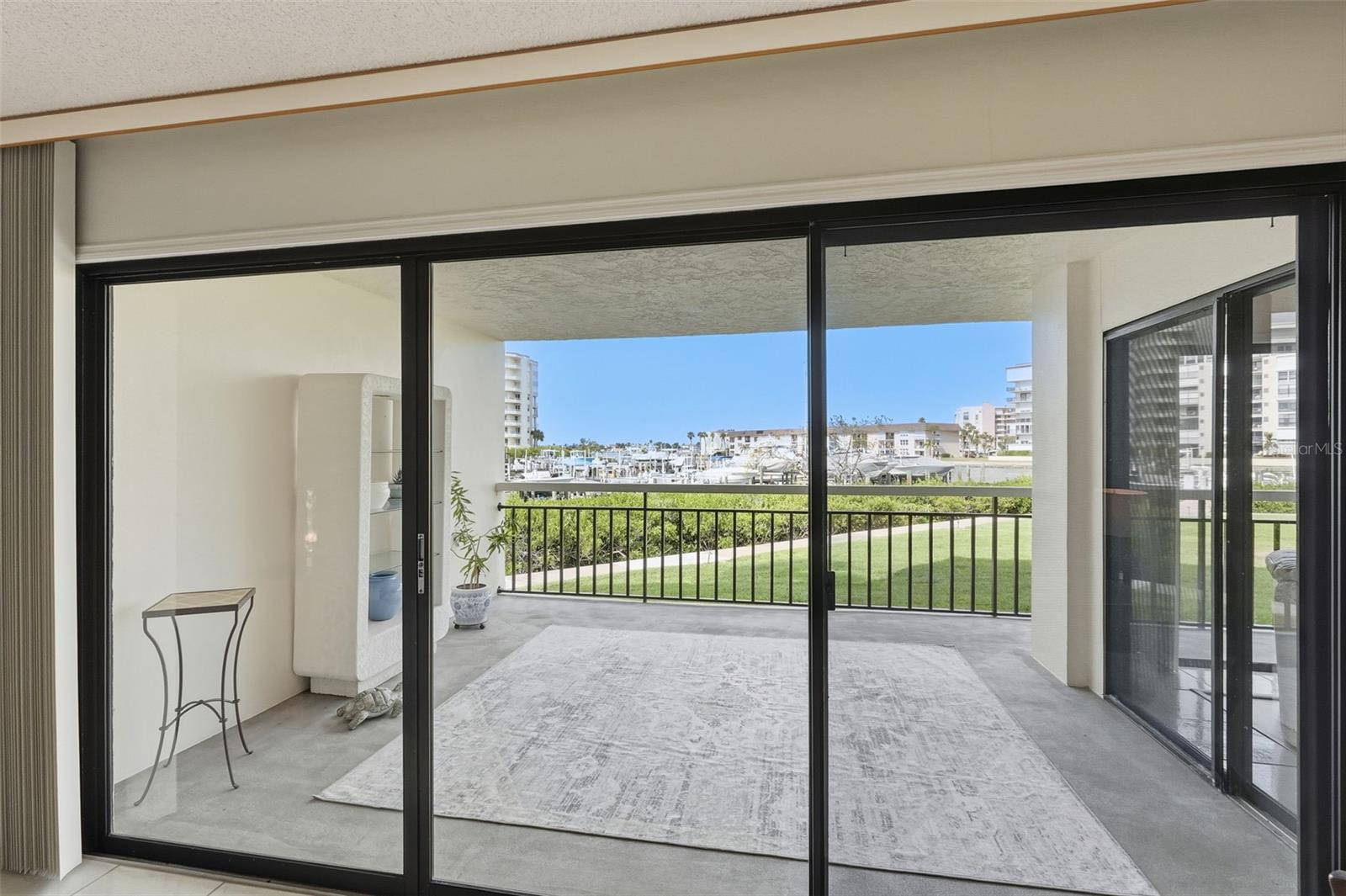 Bedroom with sliders to the patio.