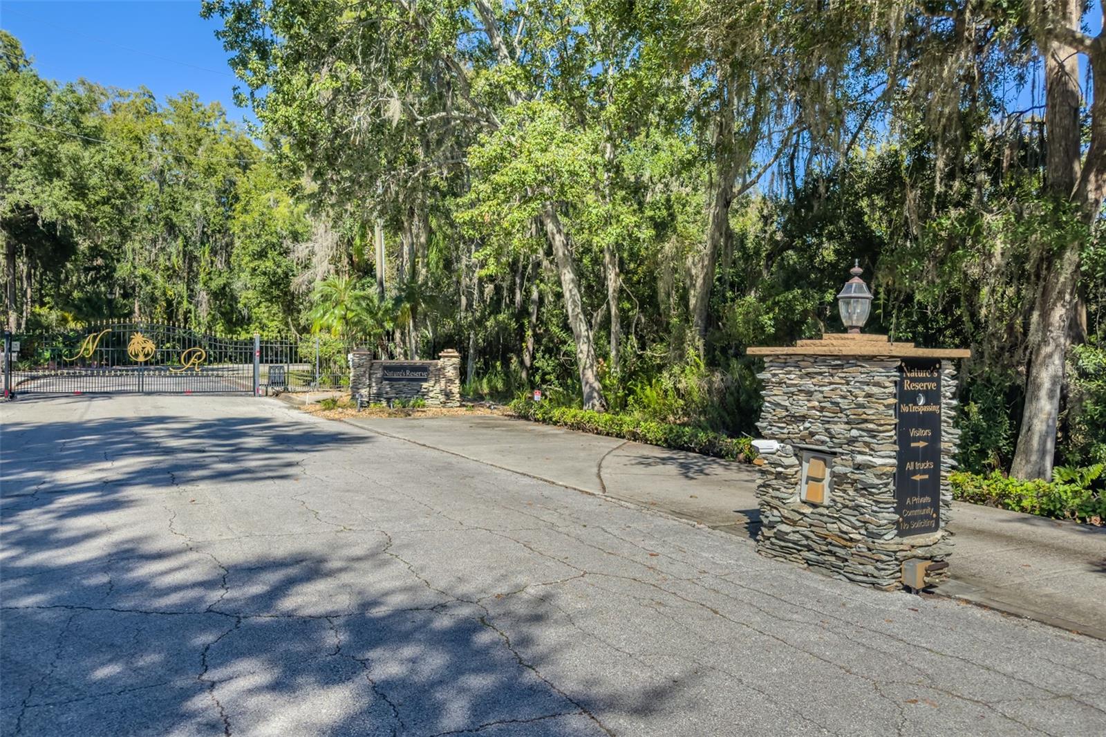 Nature's Reserve Gate Entrance - Call Box