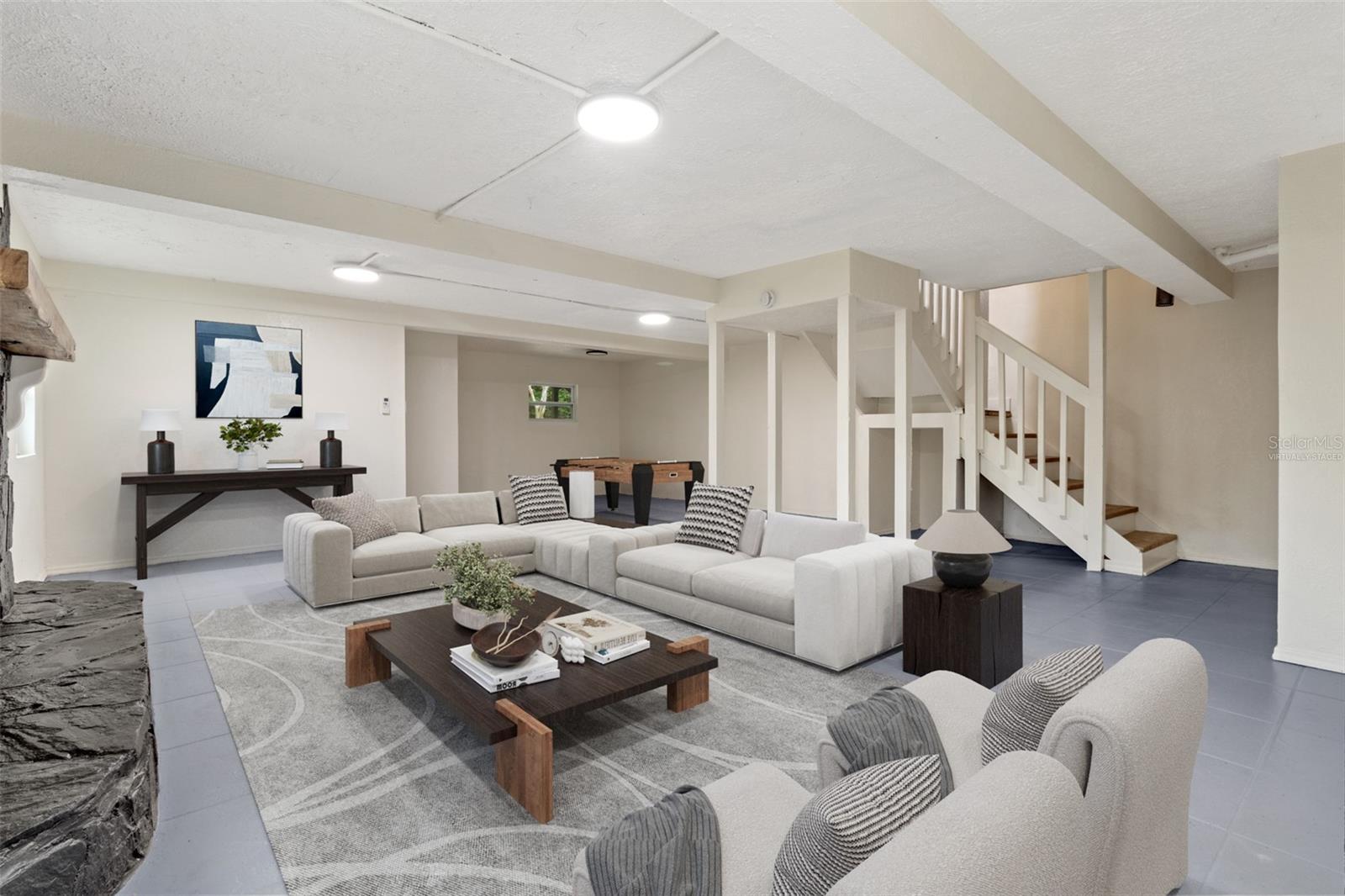 *Virtually Staged Basement