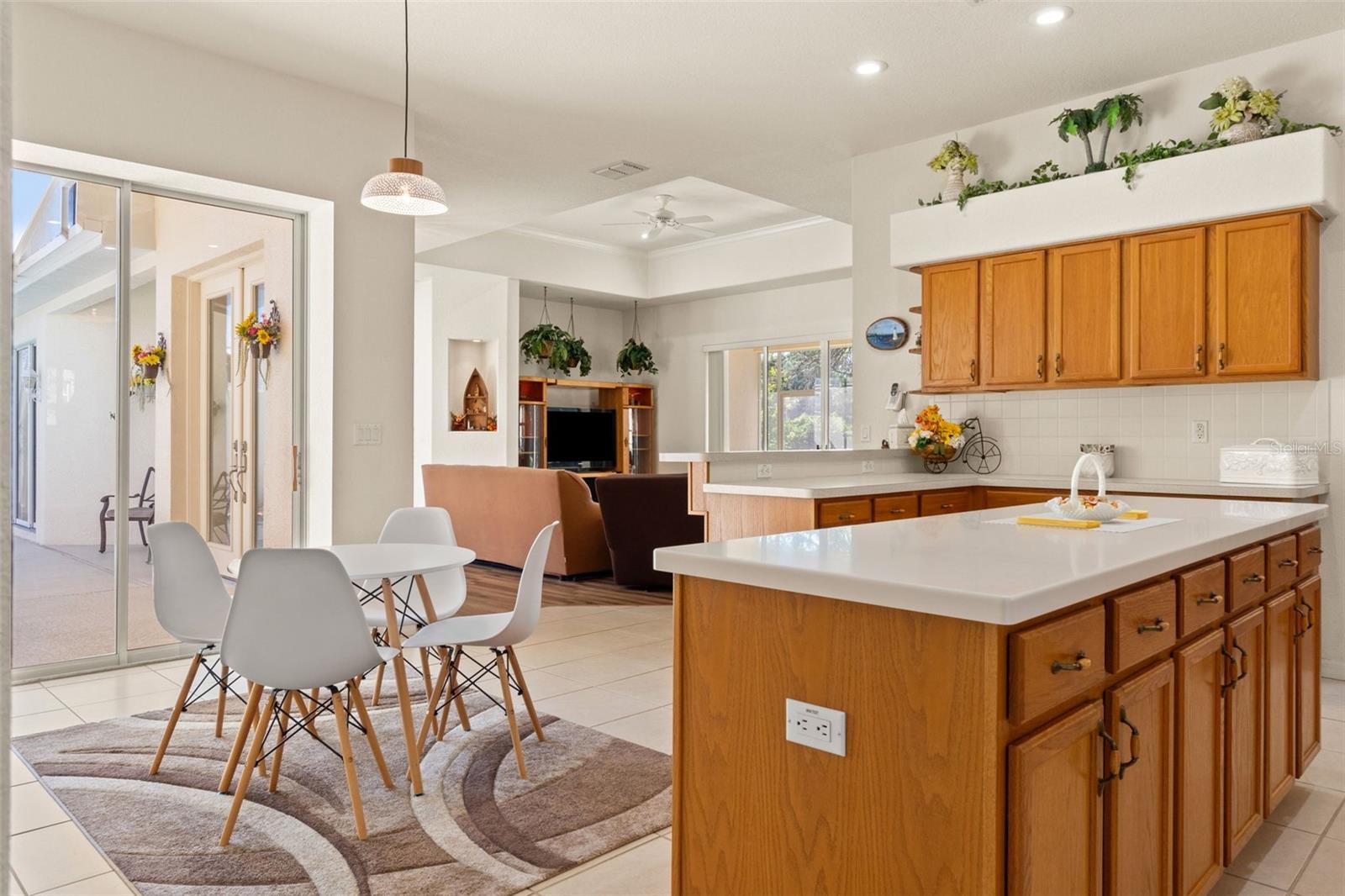 Dining space in kitchen