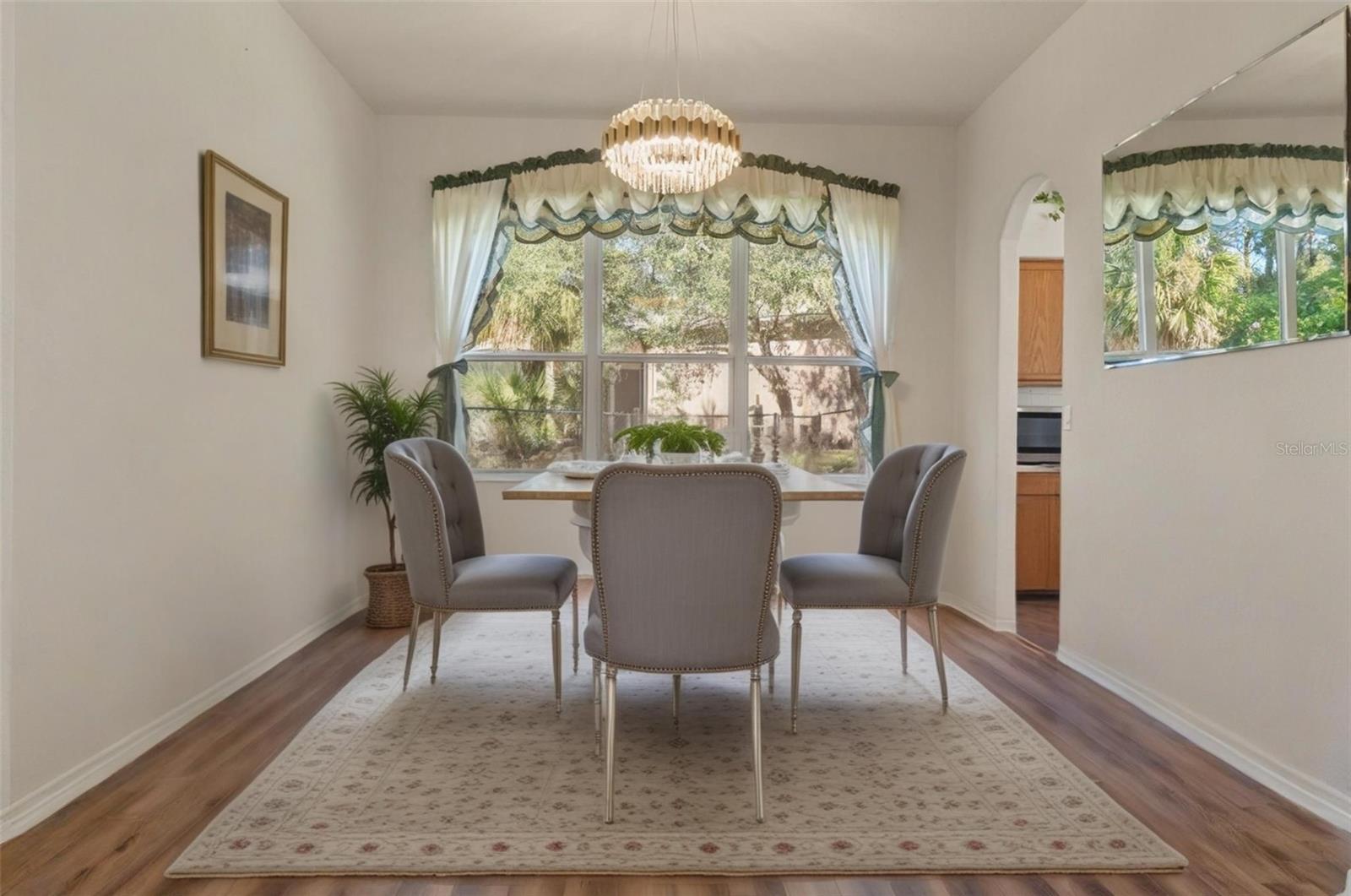 Dining space in kitchen