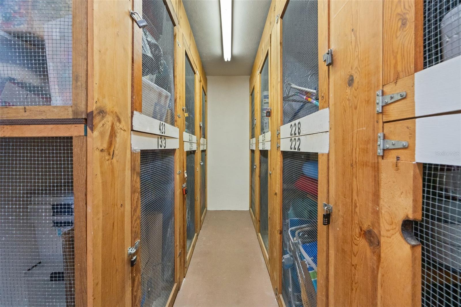 Same floor communal storage.