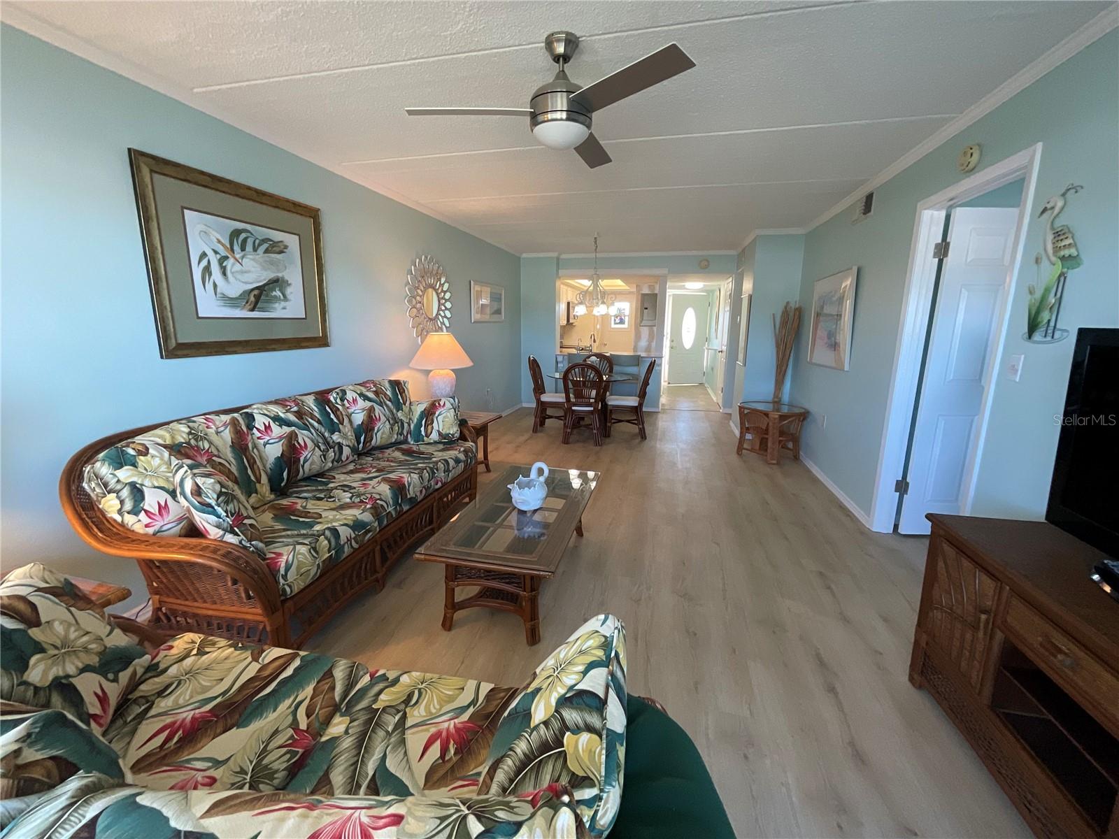 Living Area is open to Kitchen