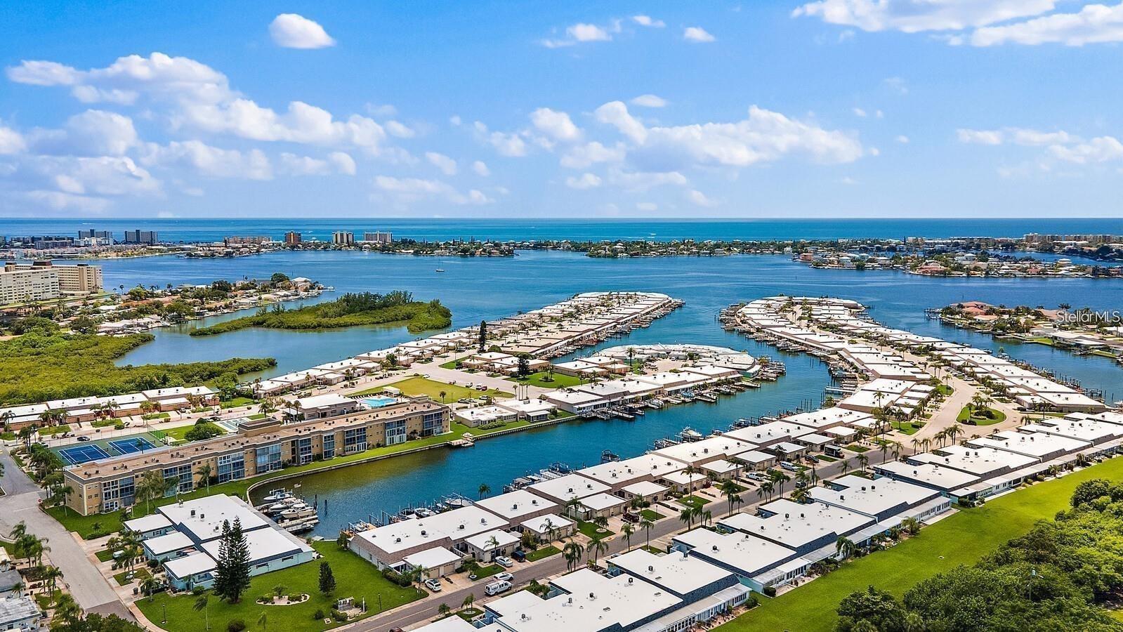 Aerial View looking at Boca Ciega Bay