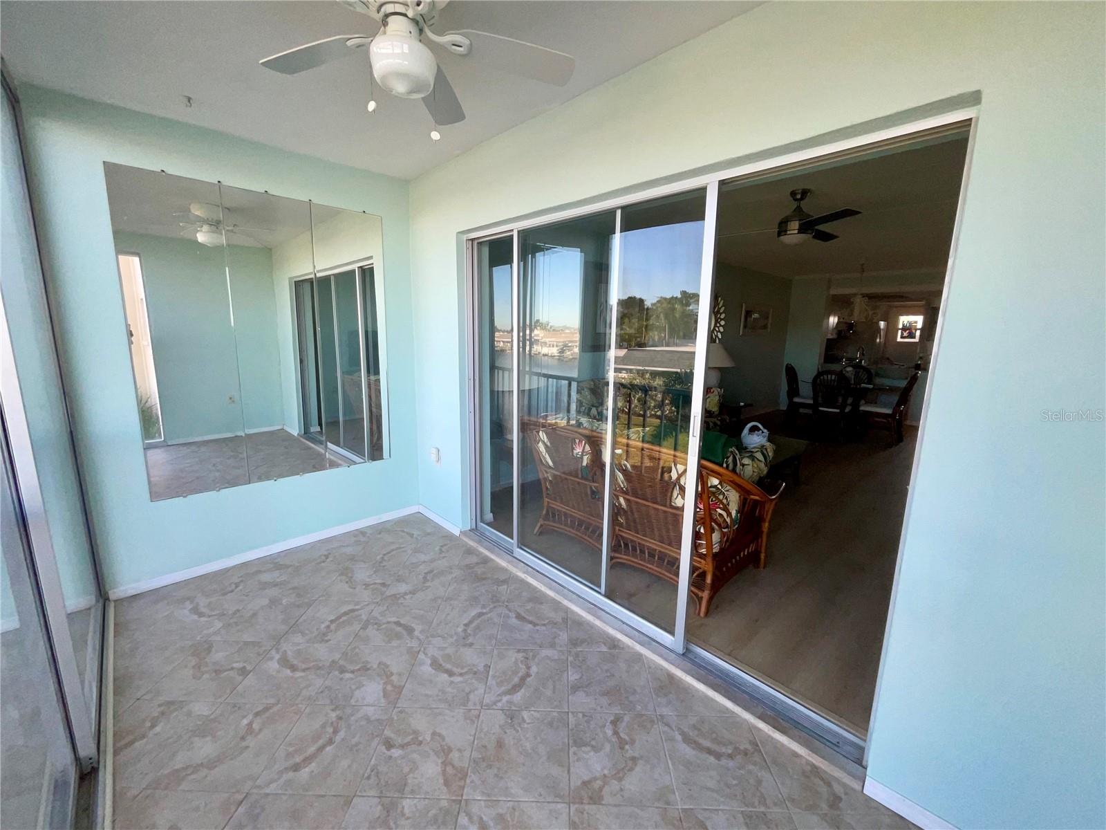 Lanai is open to Living and Dining