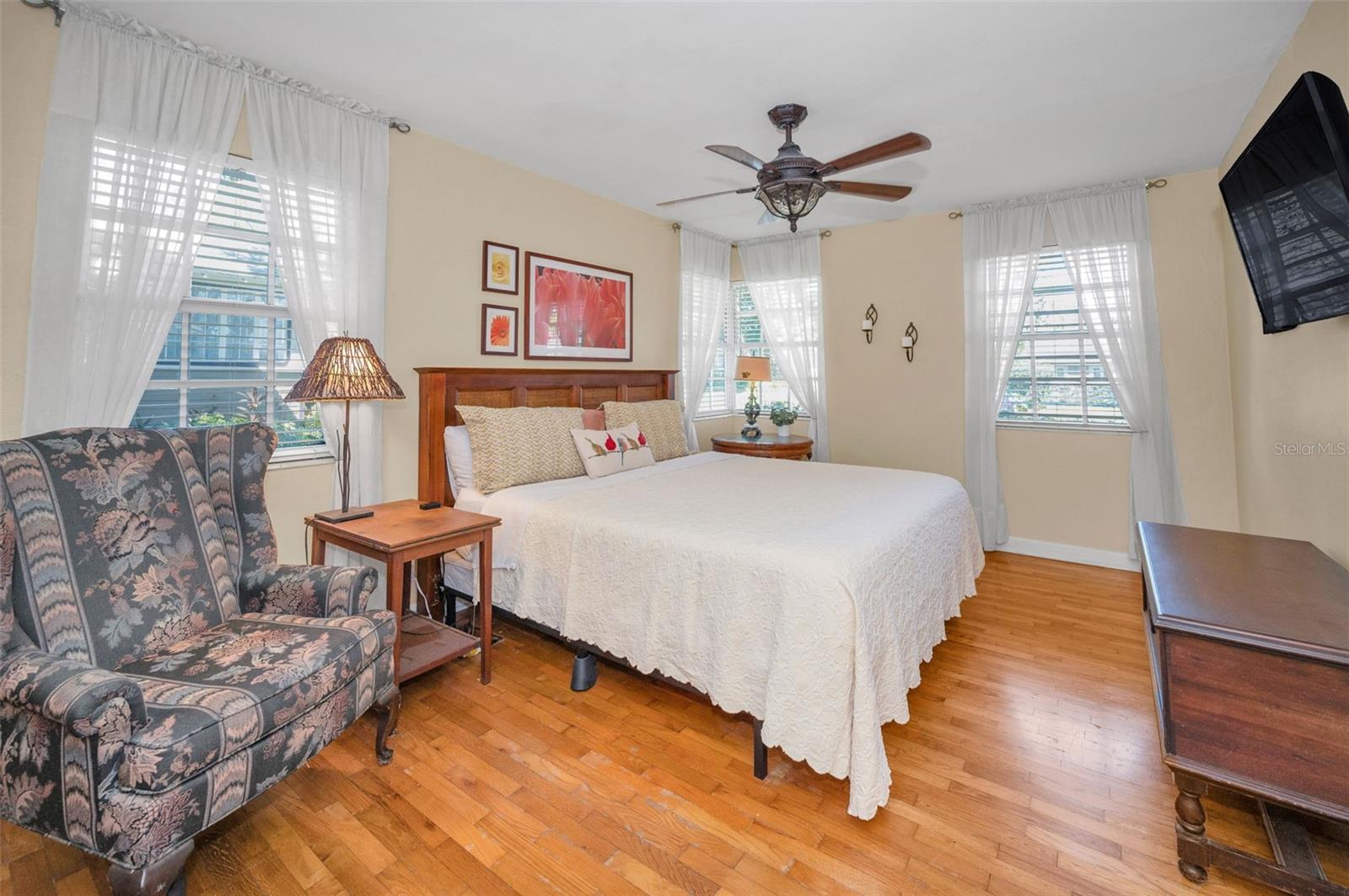 Bedroom Two has a lovely corner window adding character and light.