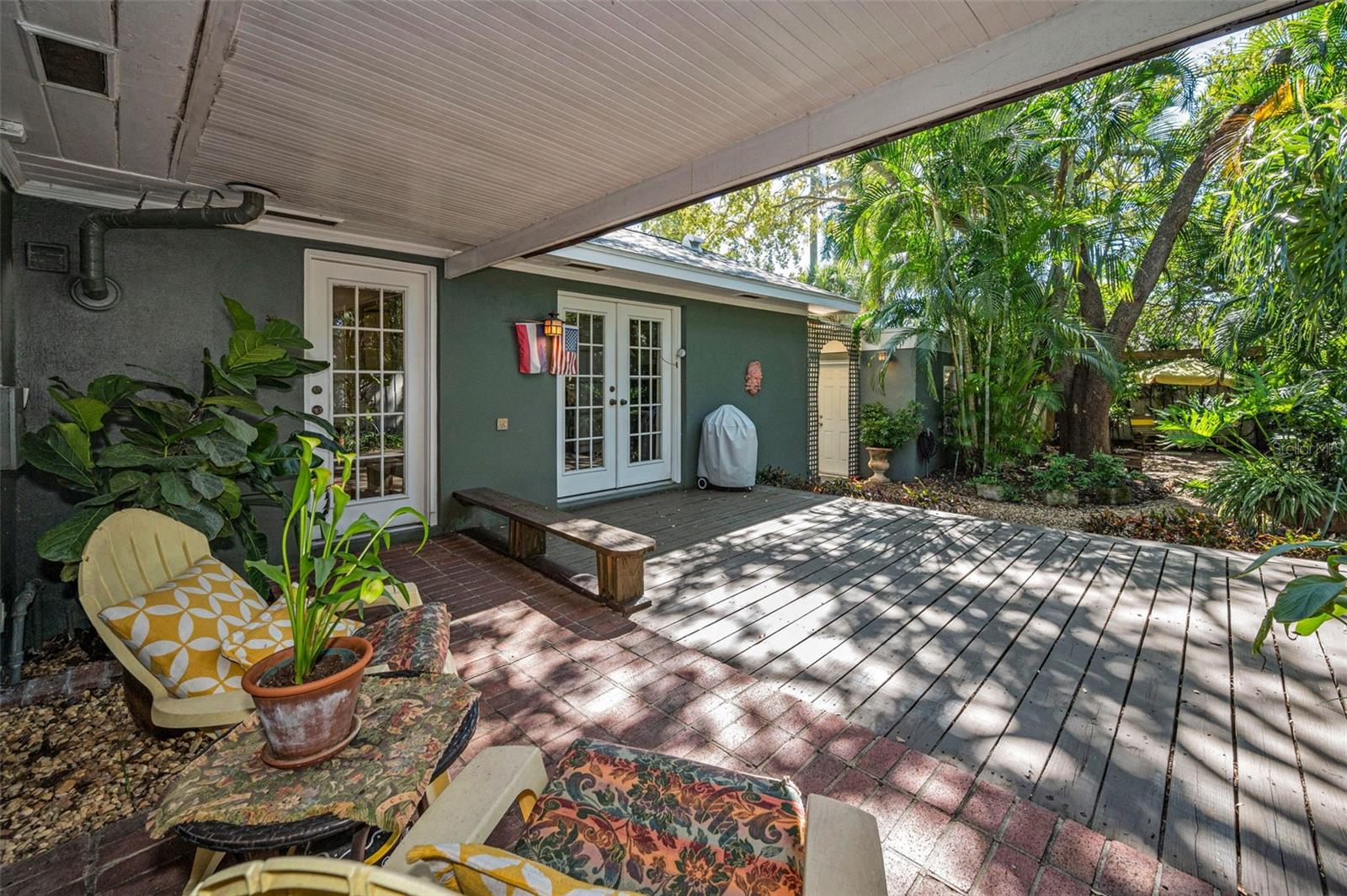 This zen-like backyard serves as your private oasis.