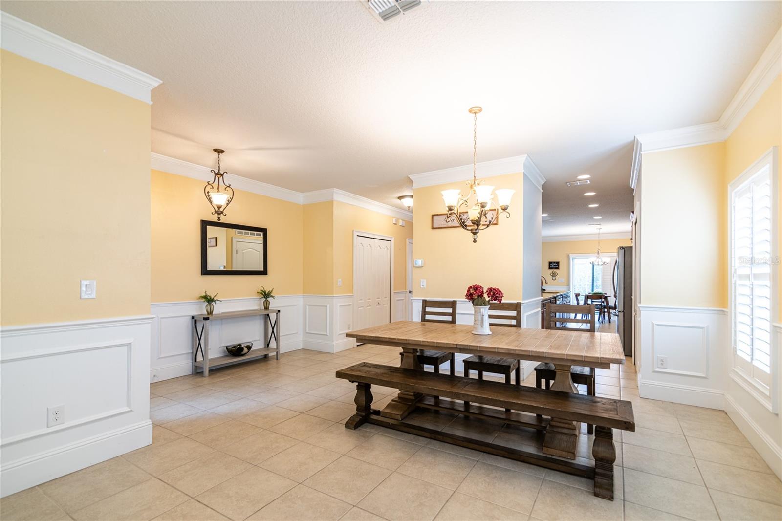 Dining Room leading to Kitchen & Family Room