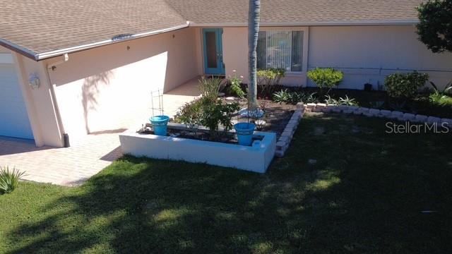 Double Door entry + patio garden