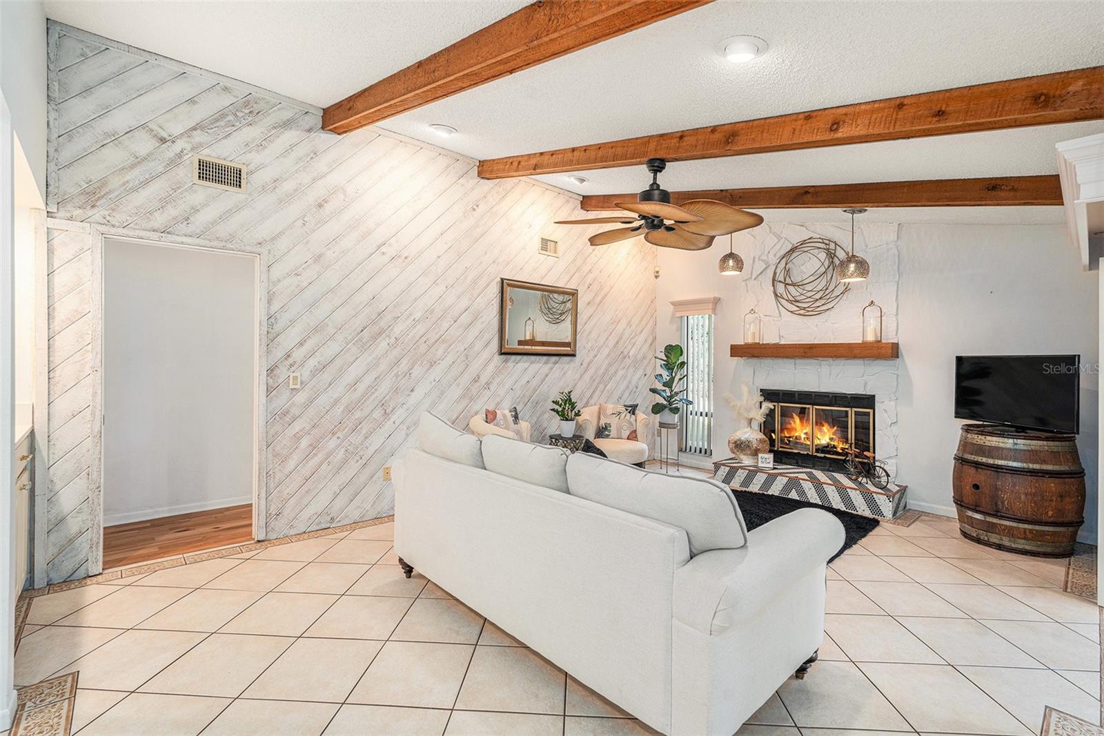 Staged family room