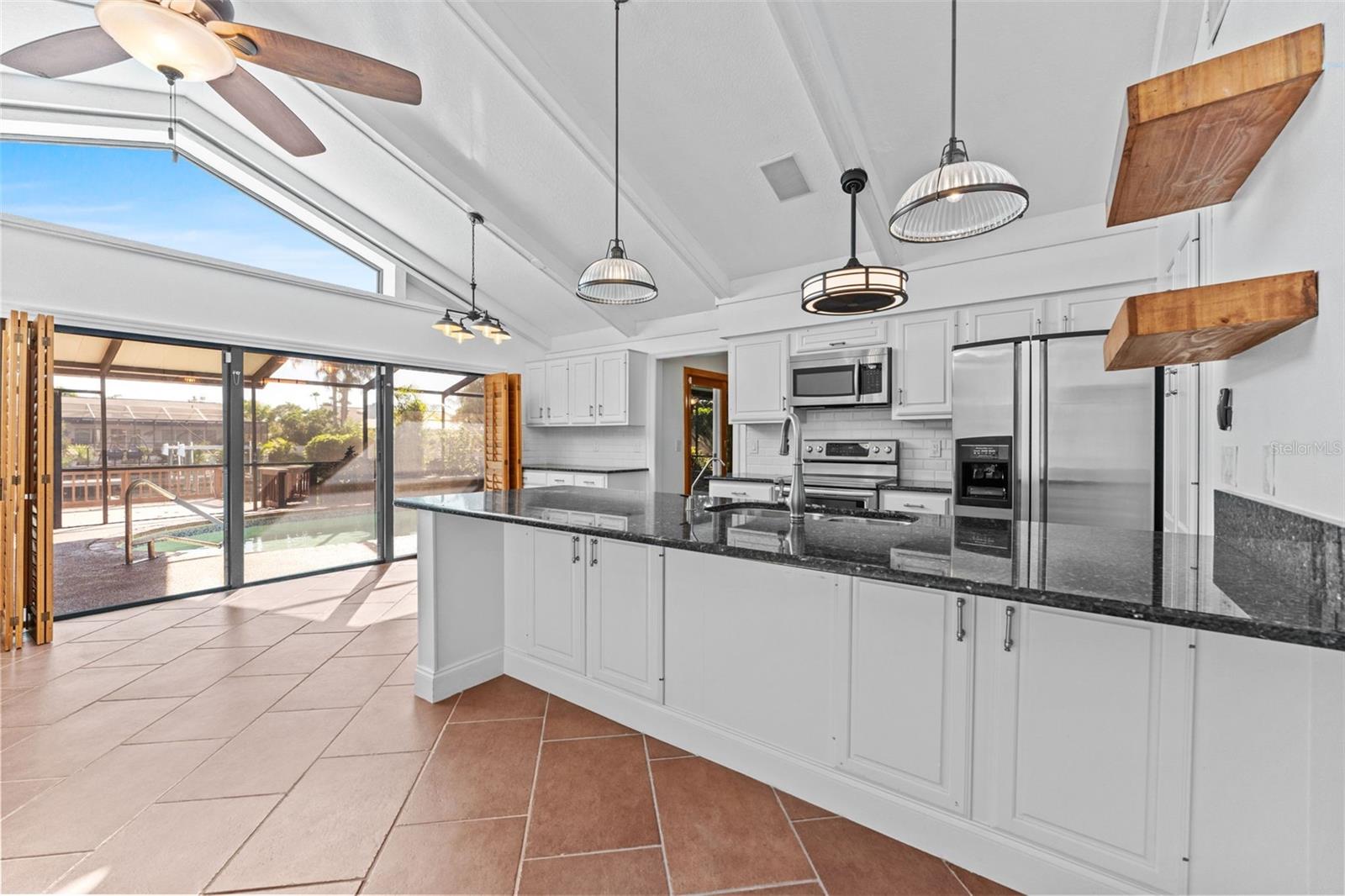kitchen with eat in area