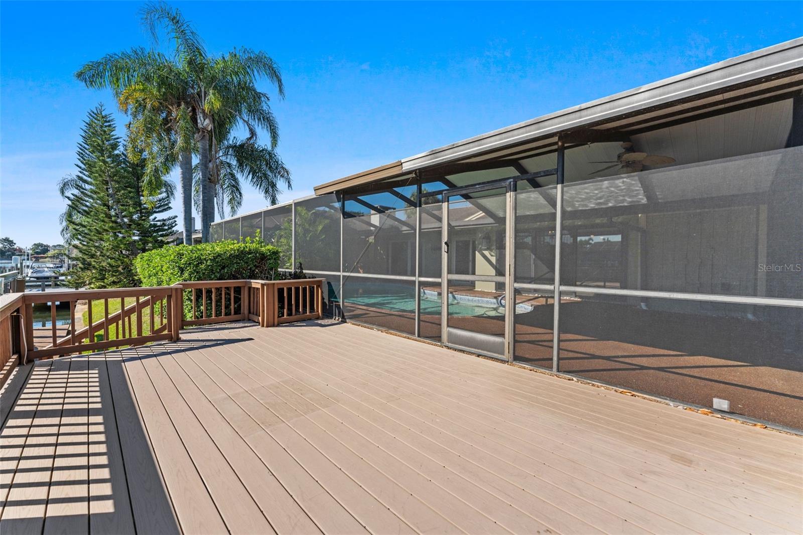 sun deck outside of screened lanai
