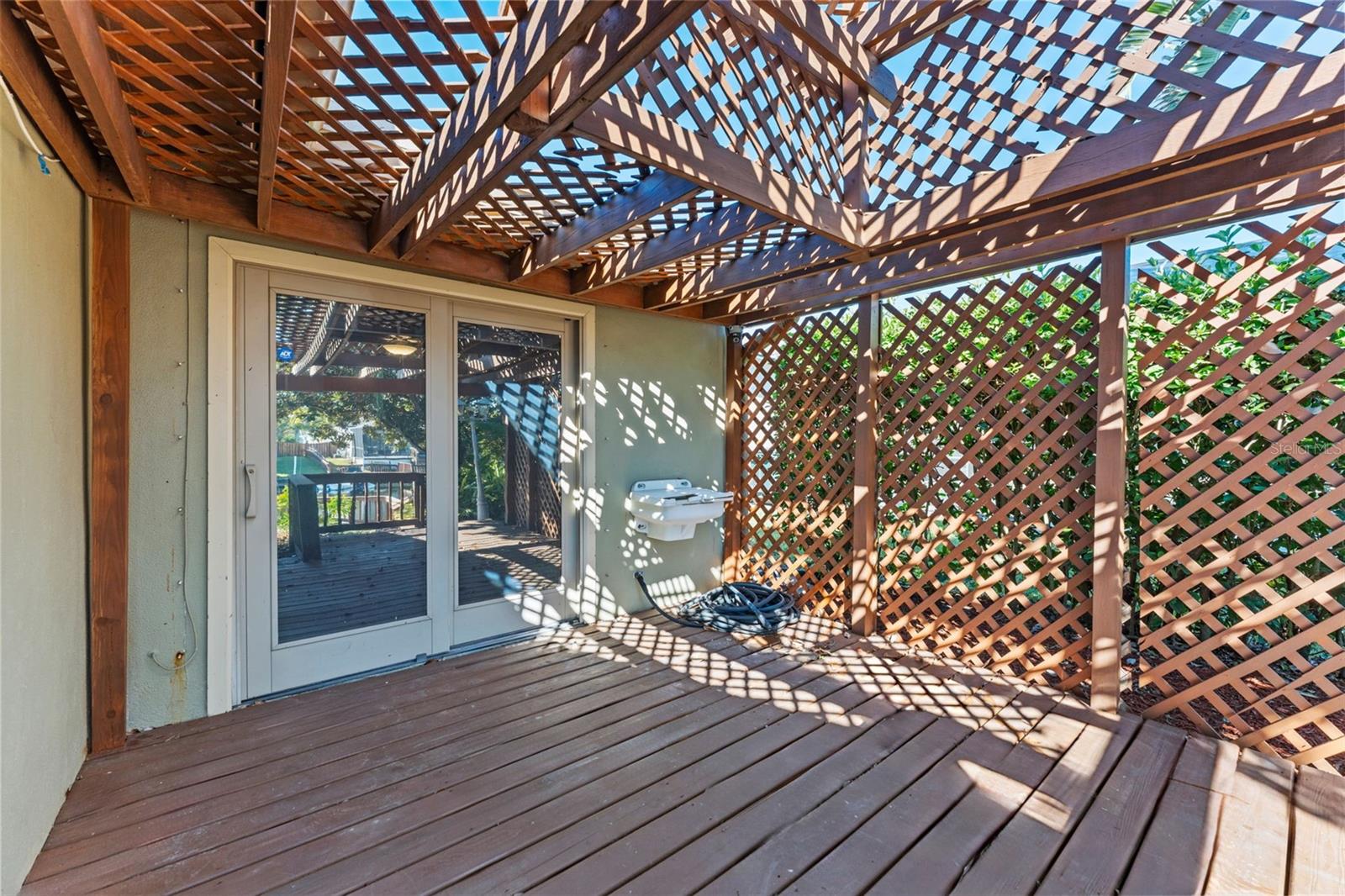sliders from bedroom 4 to back yard
