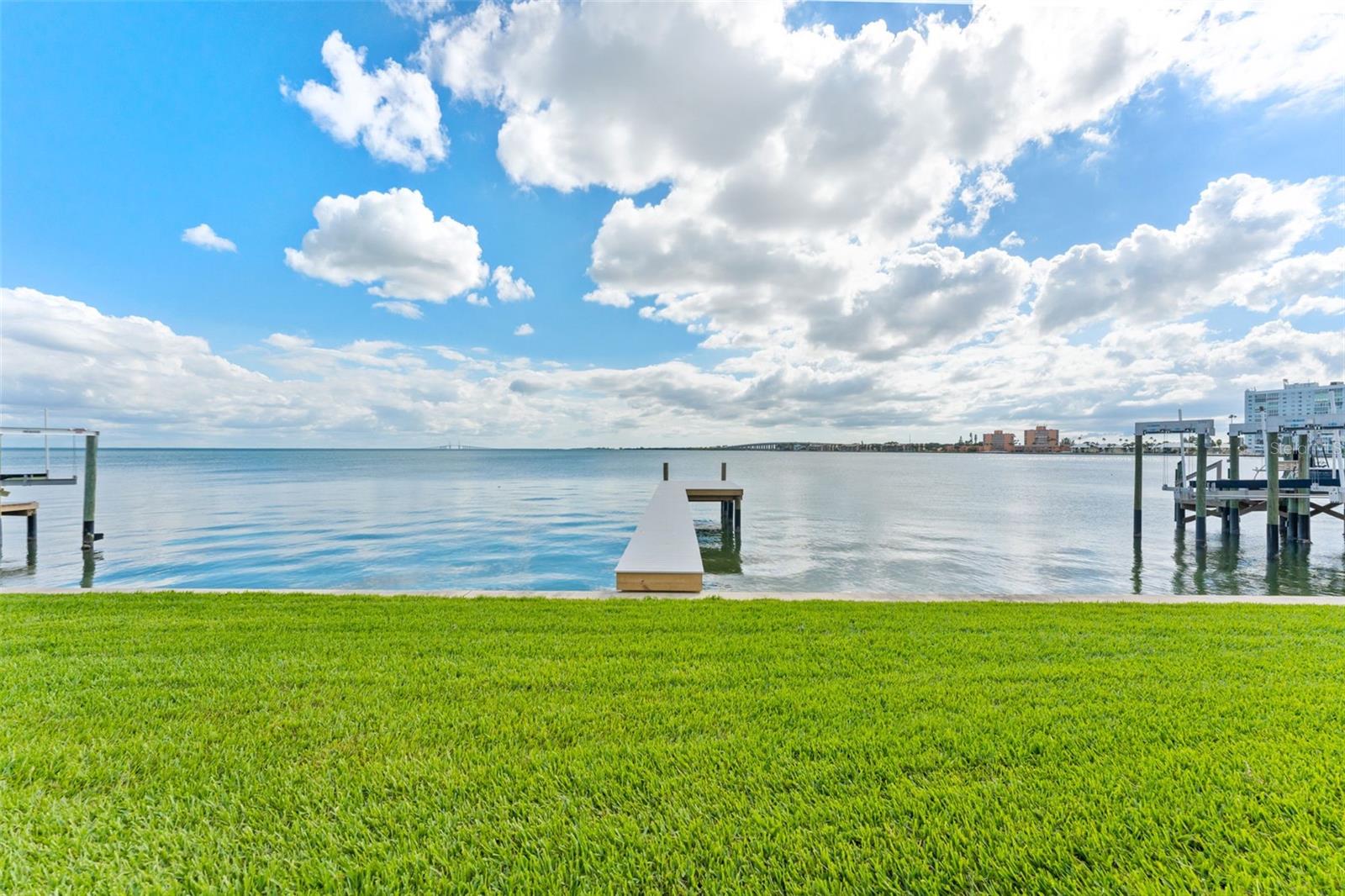 Open green space in the backyard, perfect for outdoor activities and play