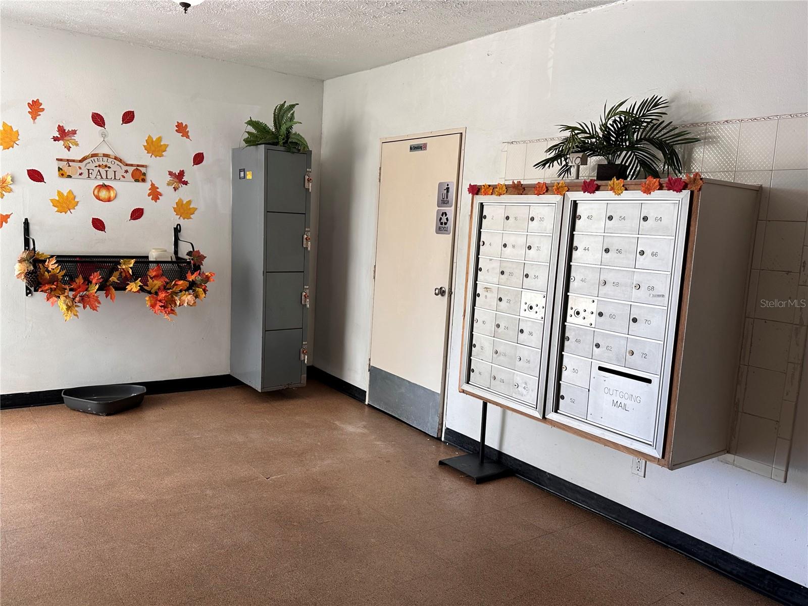 mailbox in lobby