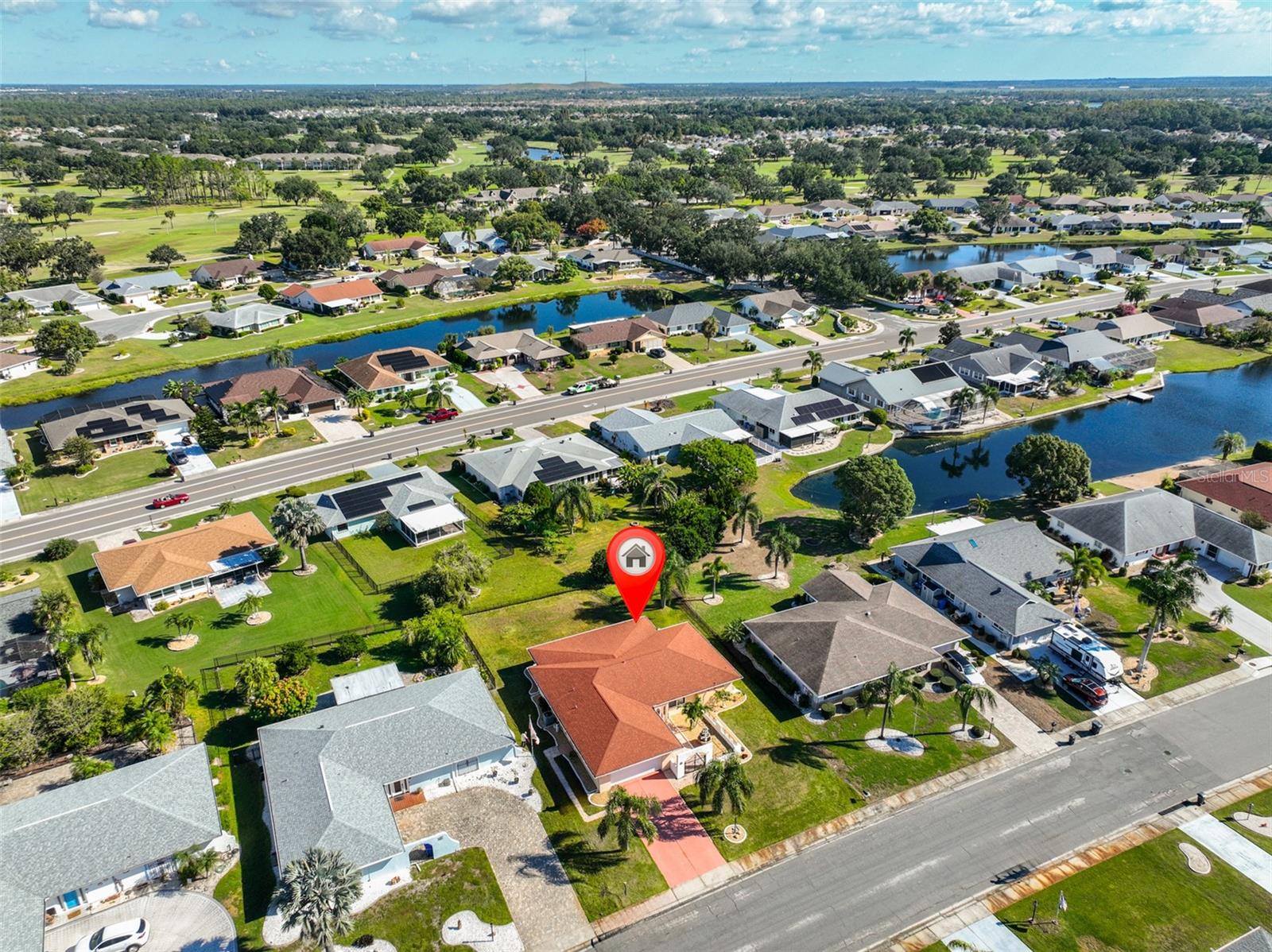Aerial view of the neighborhood