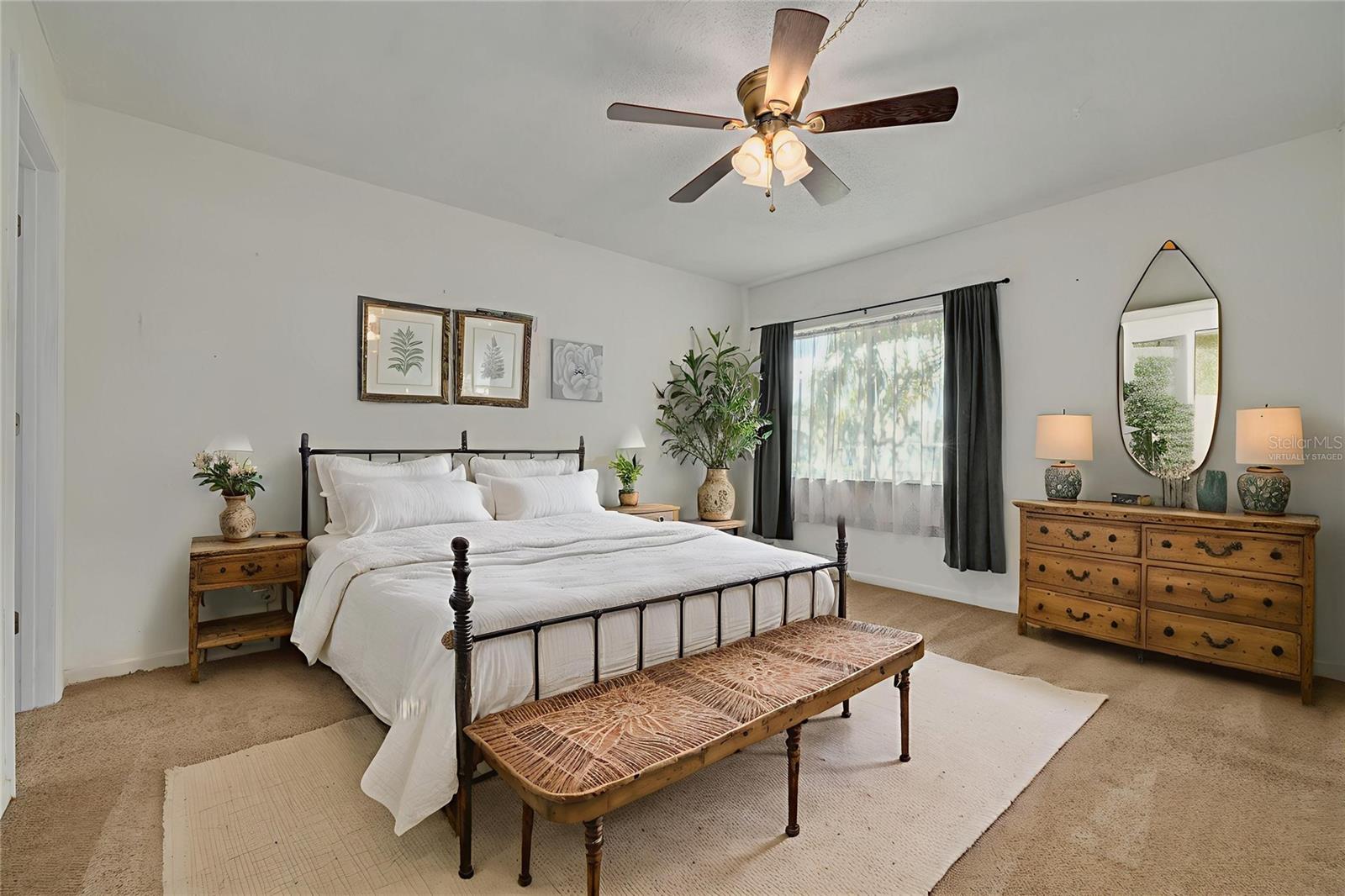 Virtually Staged Primary Bedroom