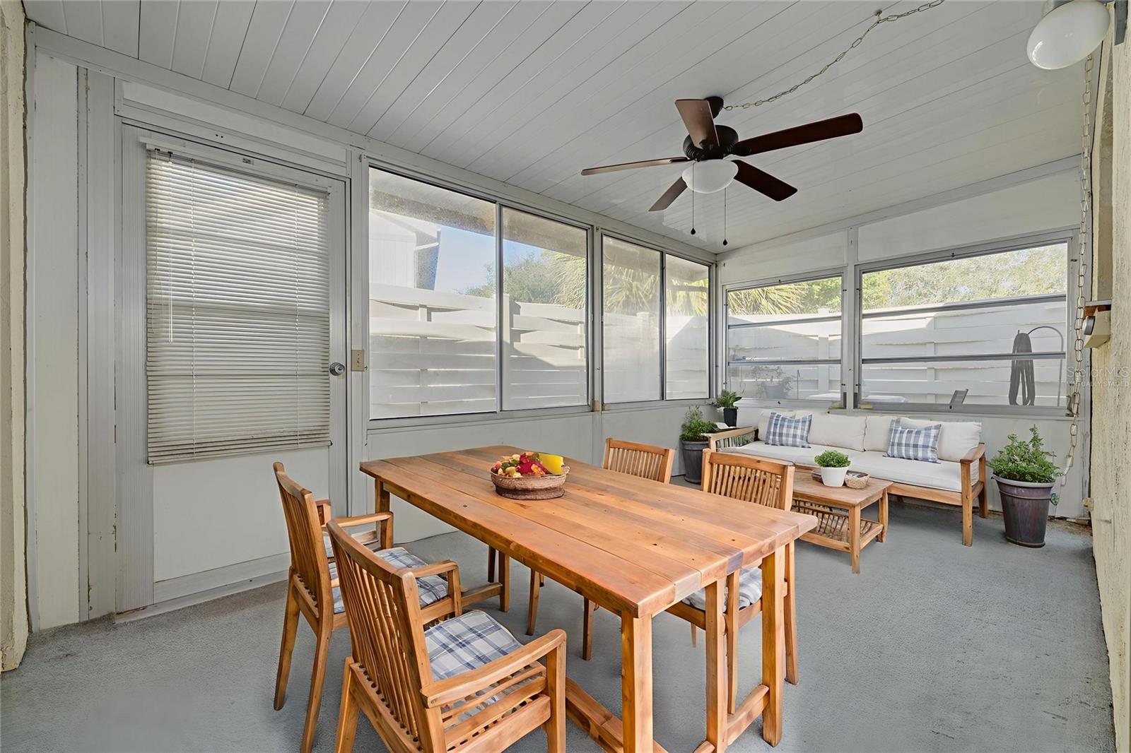 Virtually Staged enclosed lanai