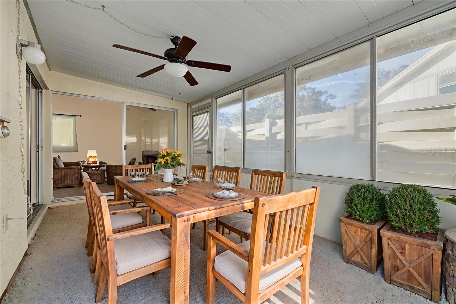 Virtually Staged enclosed lanai