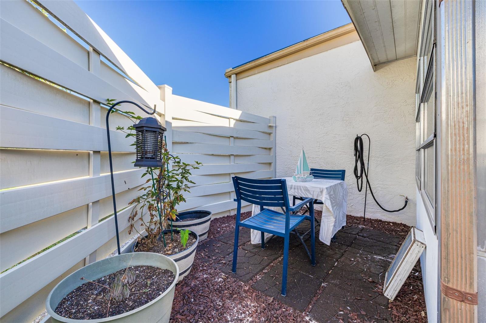 Private space for morning coffee or to plant a garden!