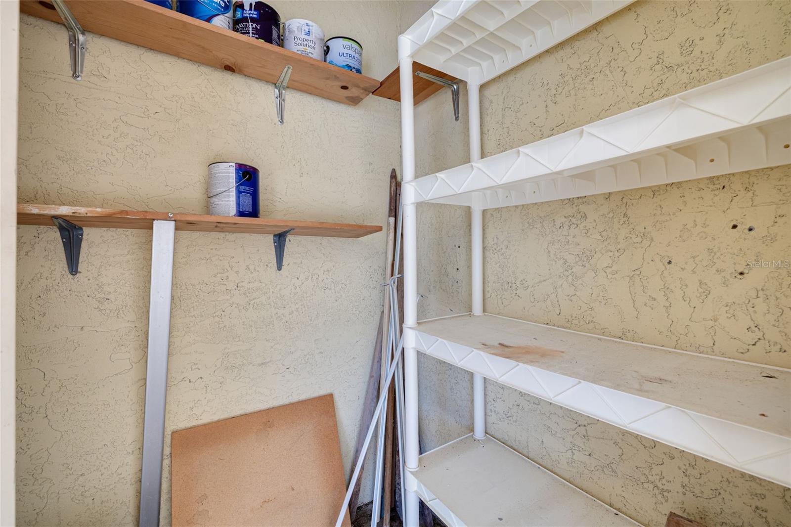 Outside storage closet!