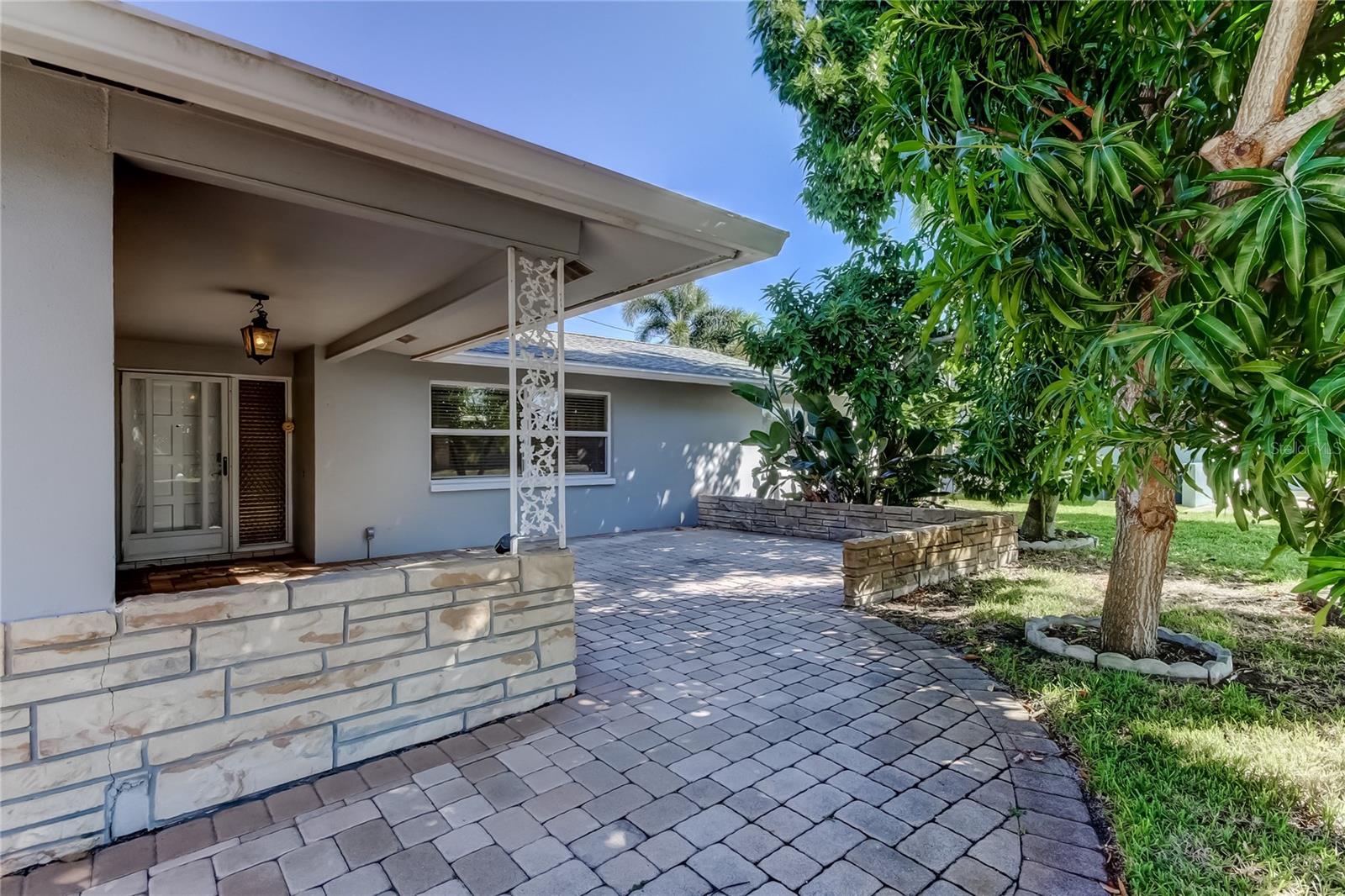 Pavers leading to front door