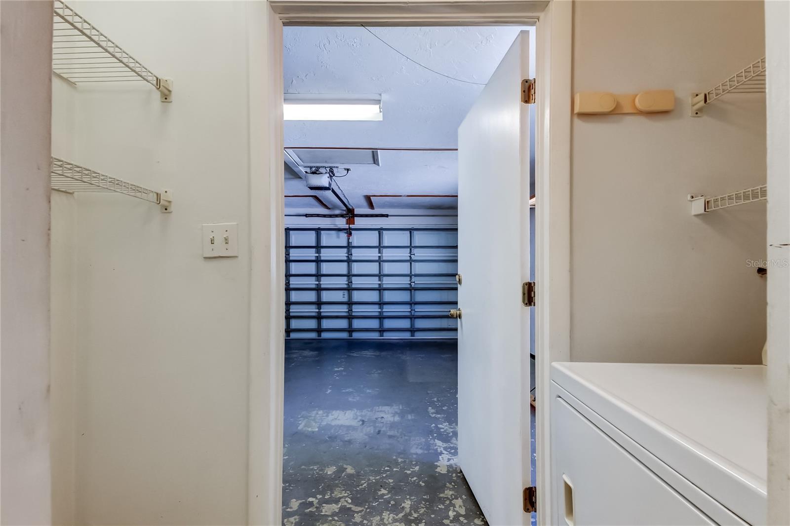 Laundry area off of garage