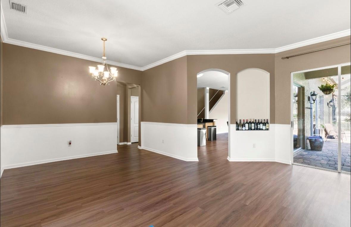 Dining room and living room