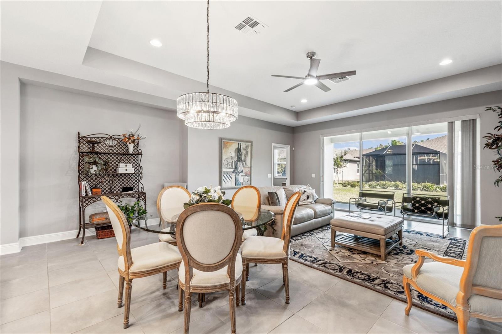 Dinette area| new chandelier