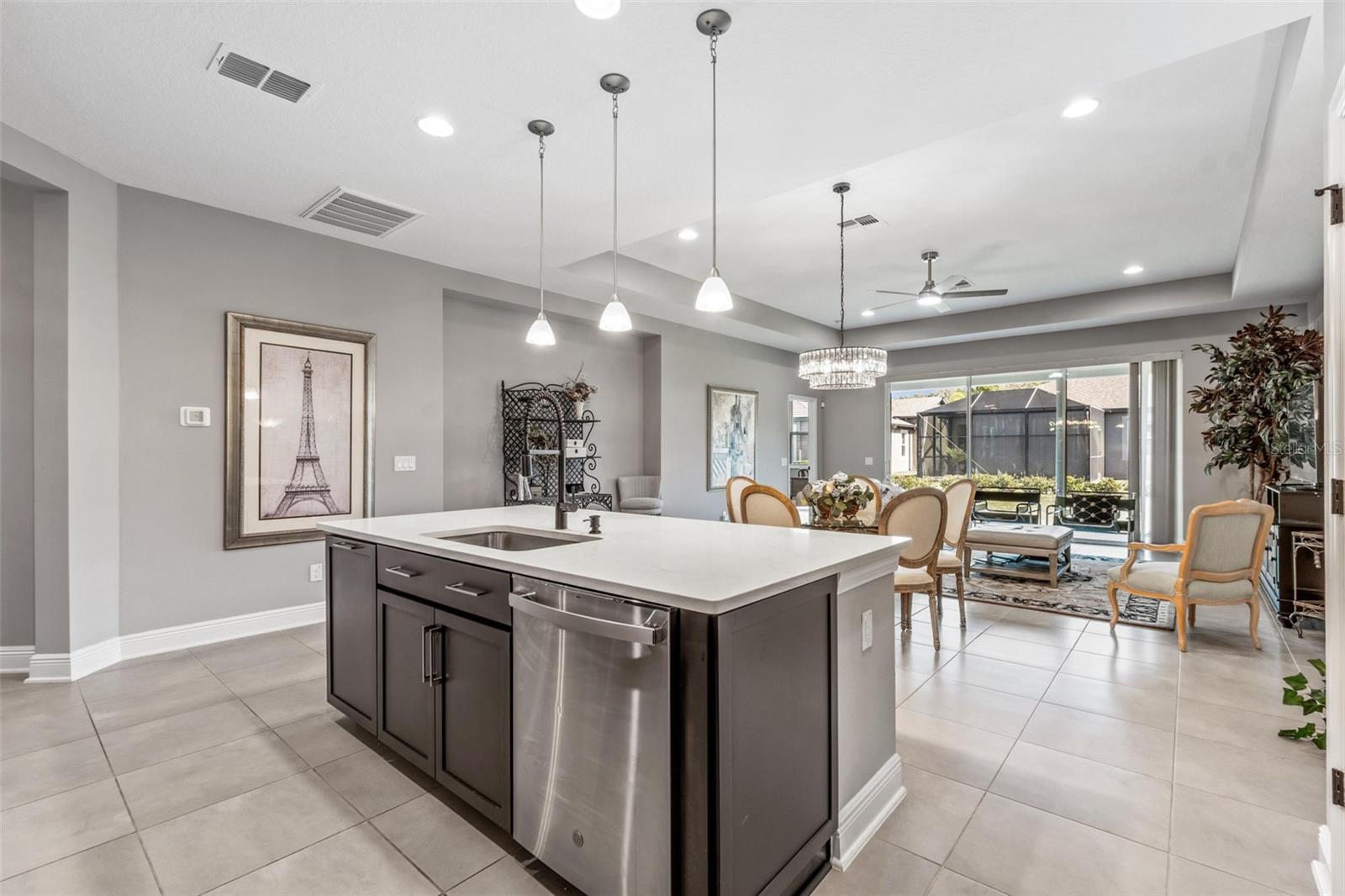 Quartz countertopsNew light fixtures