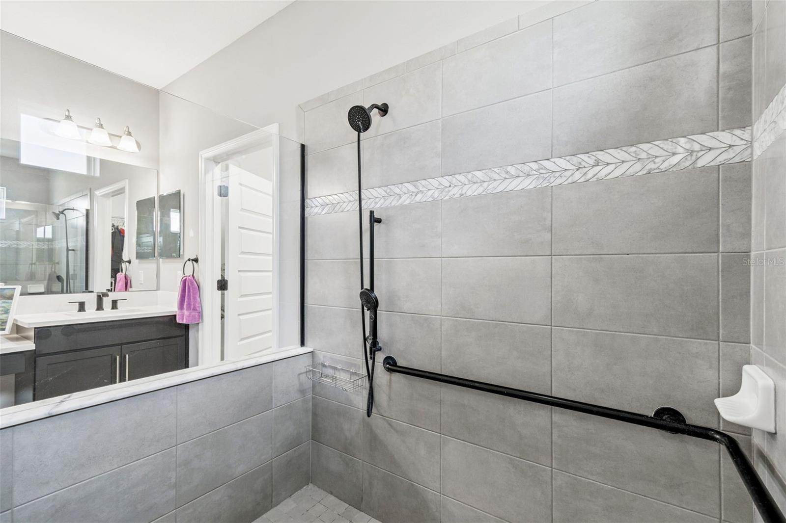 Modern shower tiles