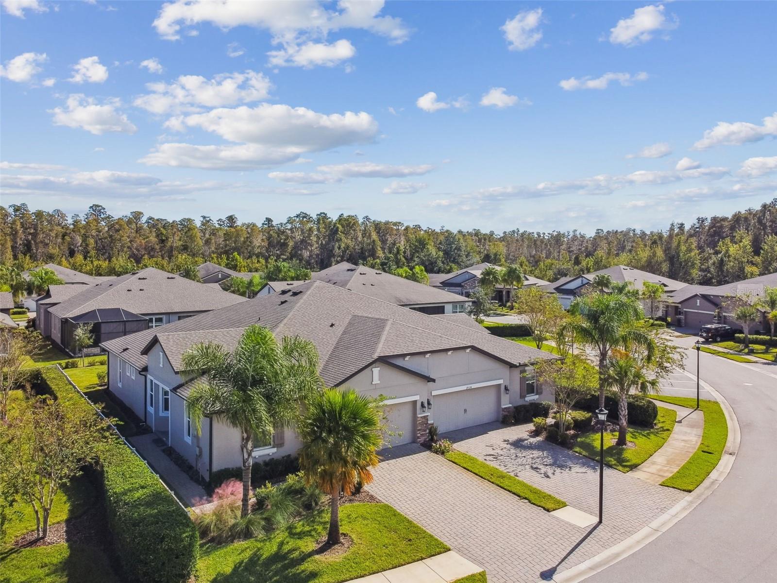 Ariel view of the villa
