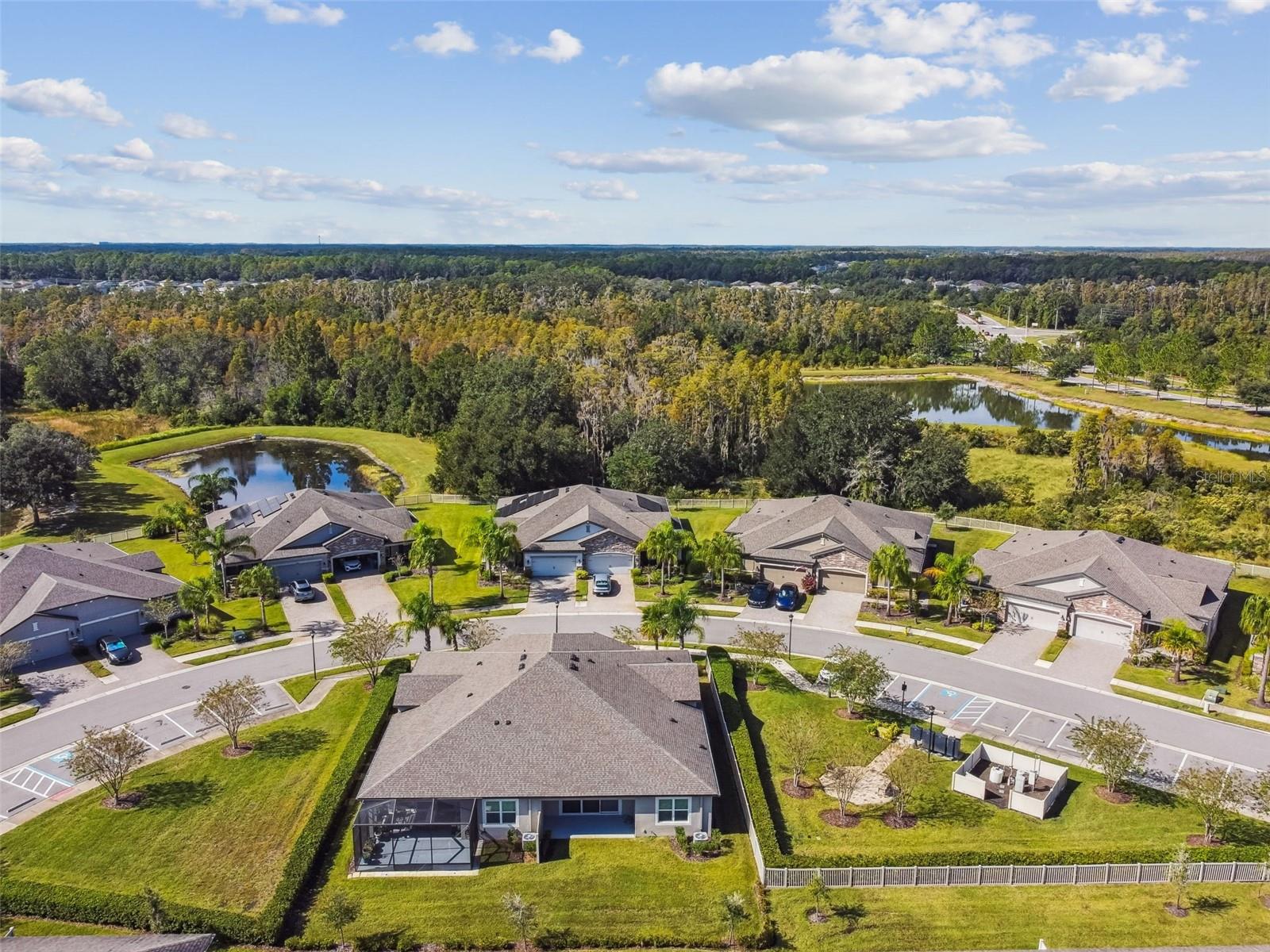 Ariel view of the villa| mailboxes to the right