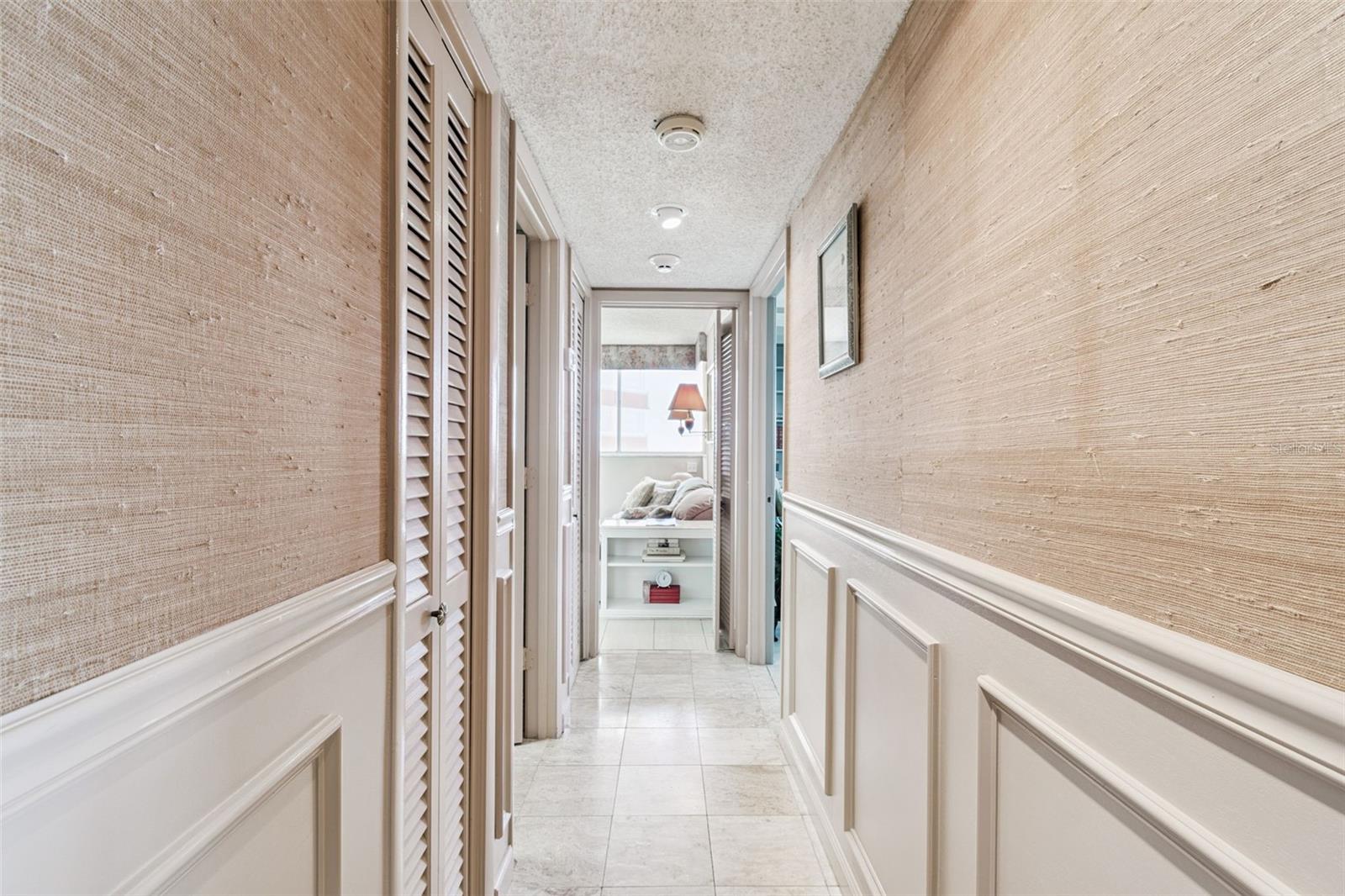 Hallway to bedrooms and bathroom