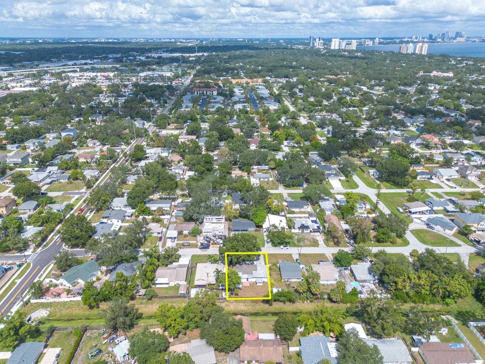 Facing North Toward Downtown Tampa.