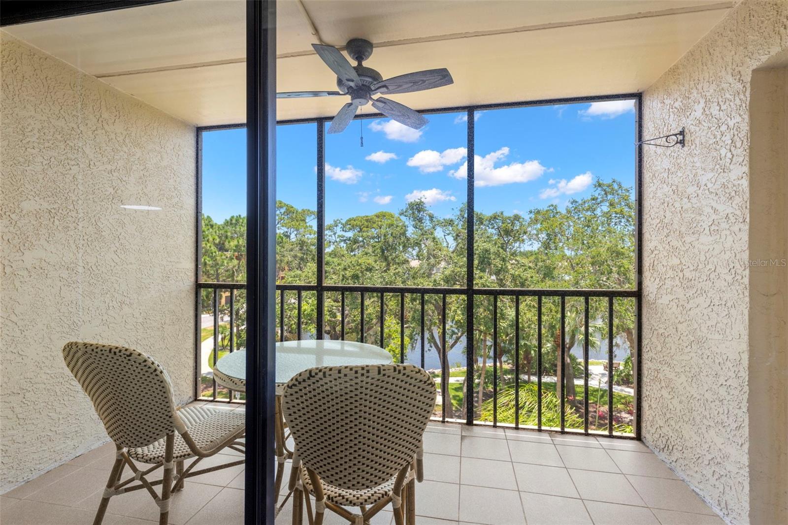 Balcony with lake view