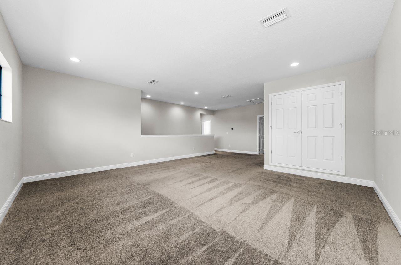 spacious loft area