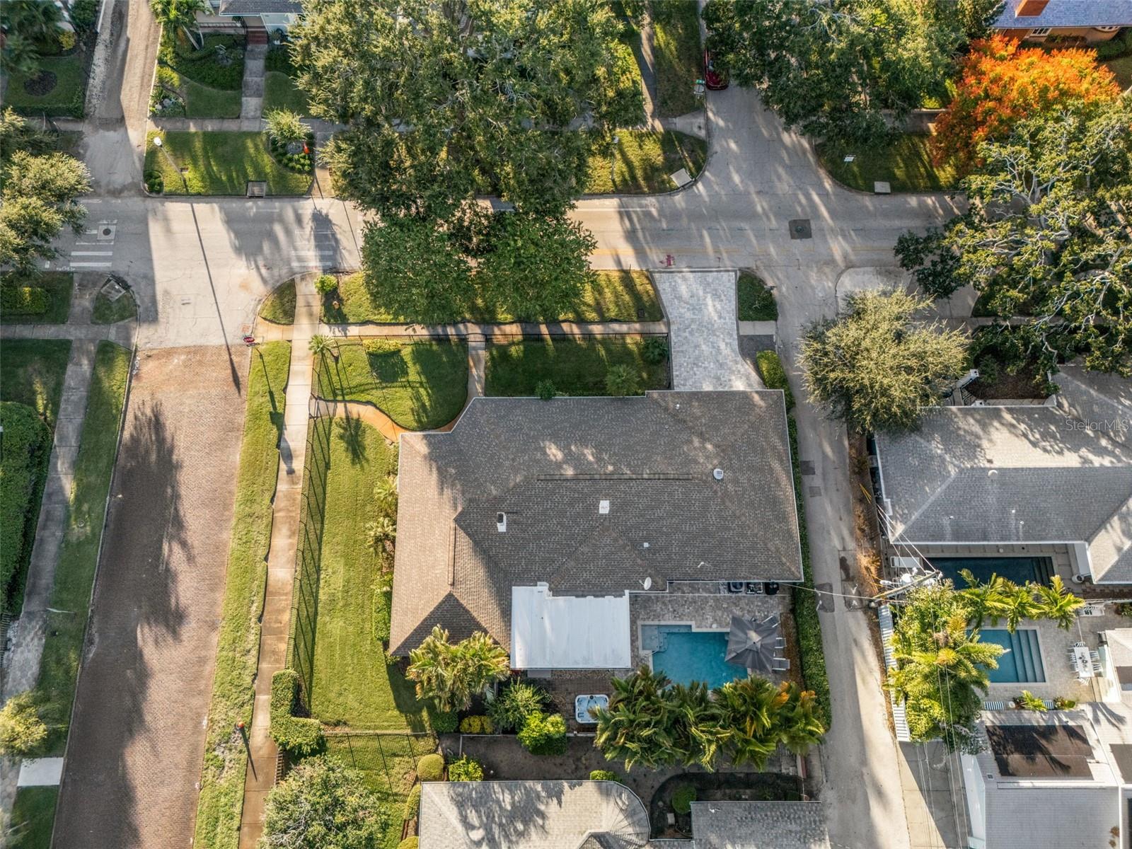 Large corner lot. Fully fenced yard perfect for pets or play, surrounded by low-maintenance landscaping.