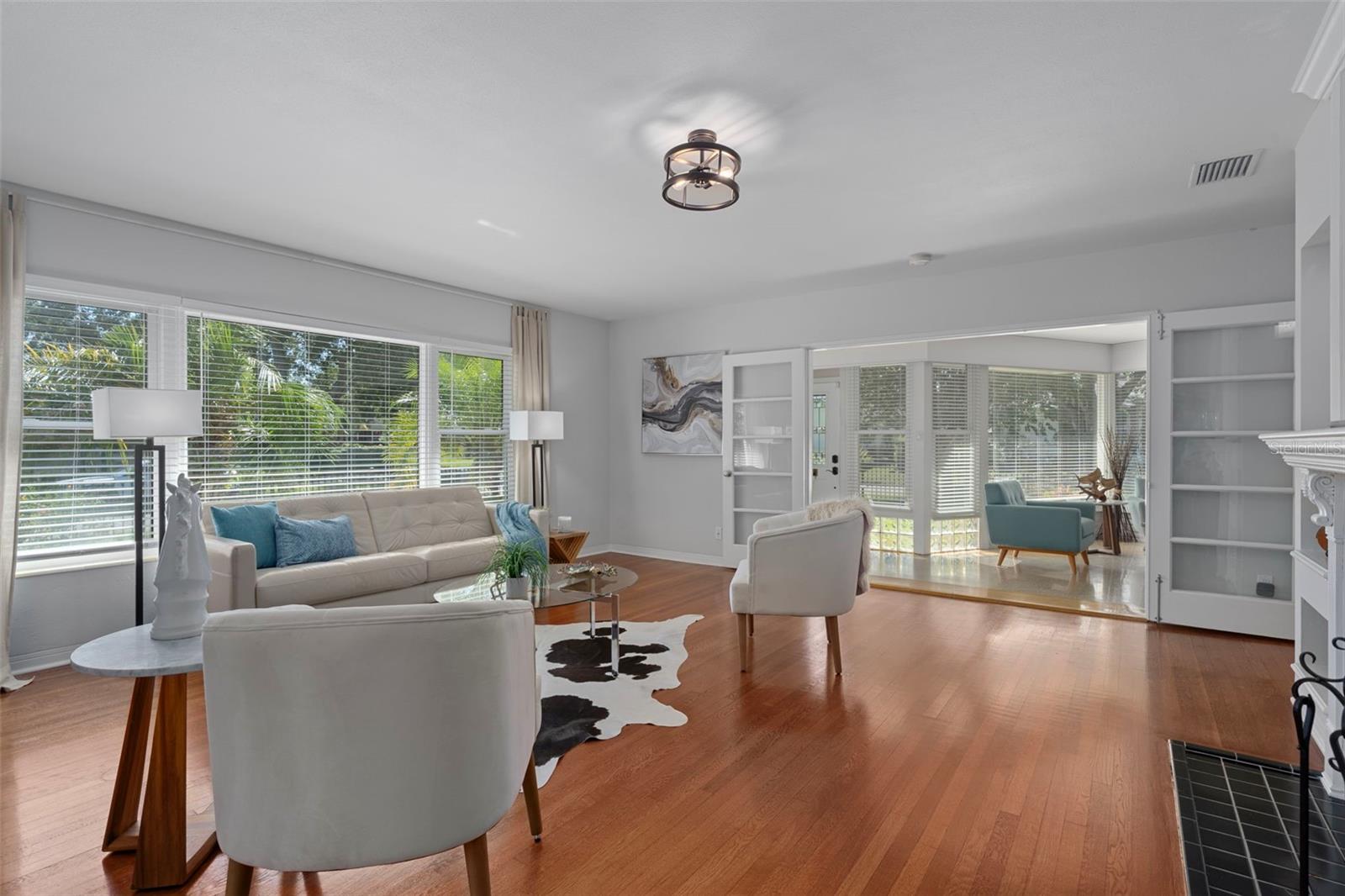 Beautiful natural light throughout, with large windows.