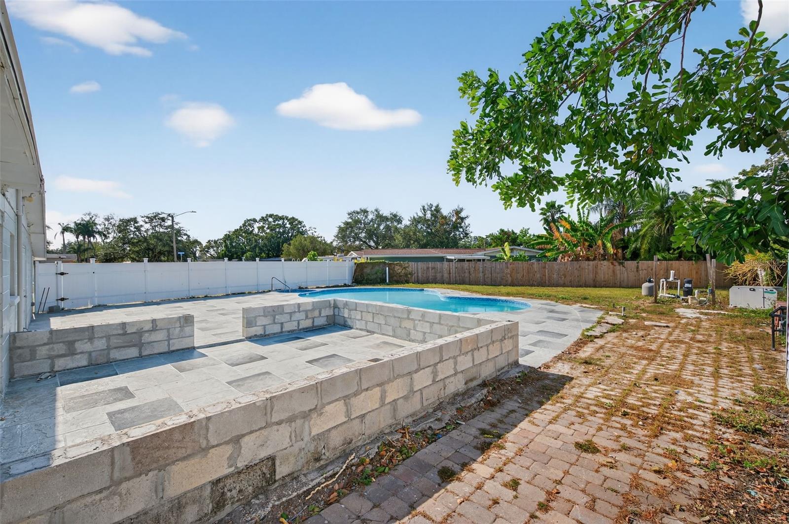 This is the start of a covered area waiting for you complete to your specifications