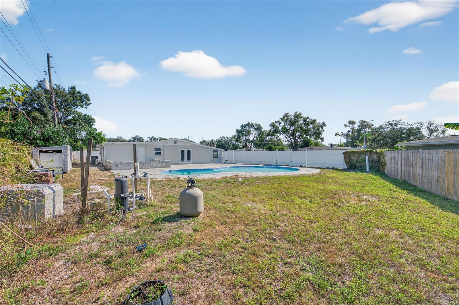 Lots of room in this huge backyard