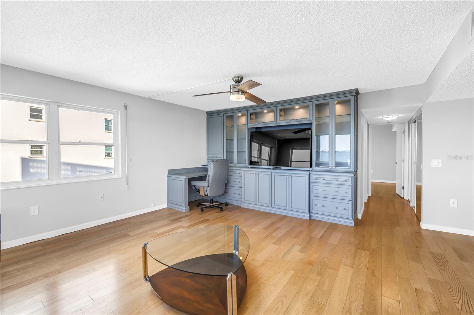 Built in desk and with credenza