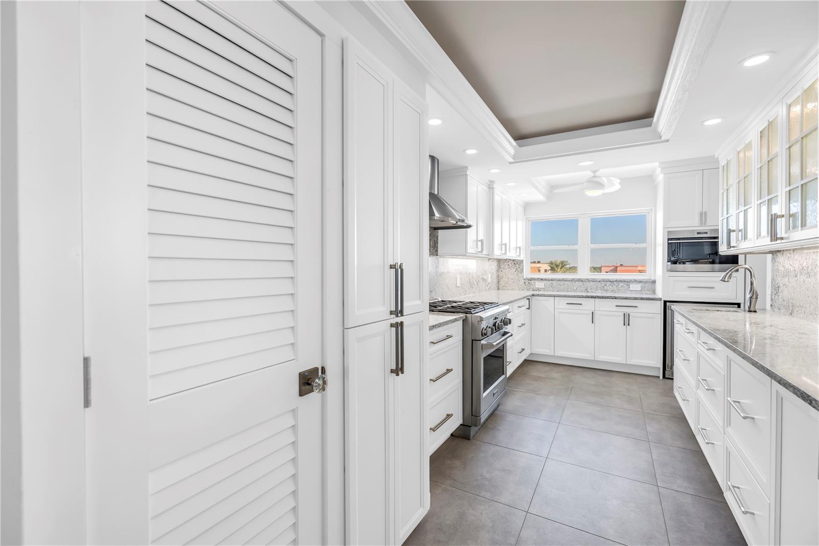 Wide gallery kitchen
